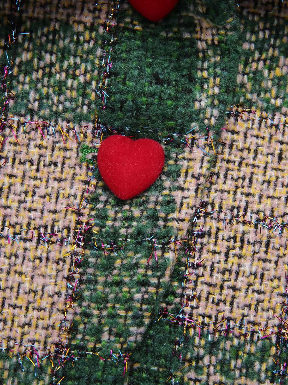 Grün 1950er Revers Schottisches Plaid Kurze Jacke - Image 6