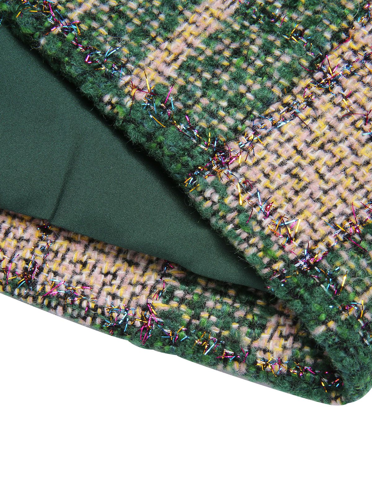 Grün 1950er Revers Schottisches Plaid Kurze Jacke - Image 8
