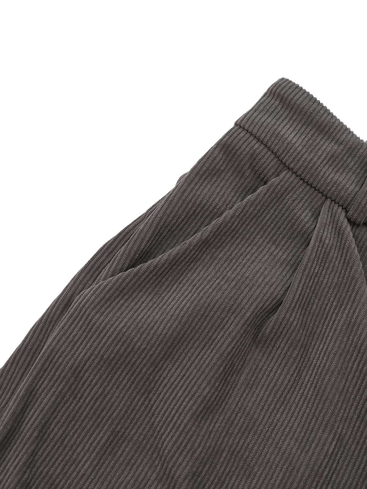 Grau 1940er Cord Weit-Bein Latzhose Jumpsuit - Image 8