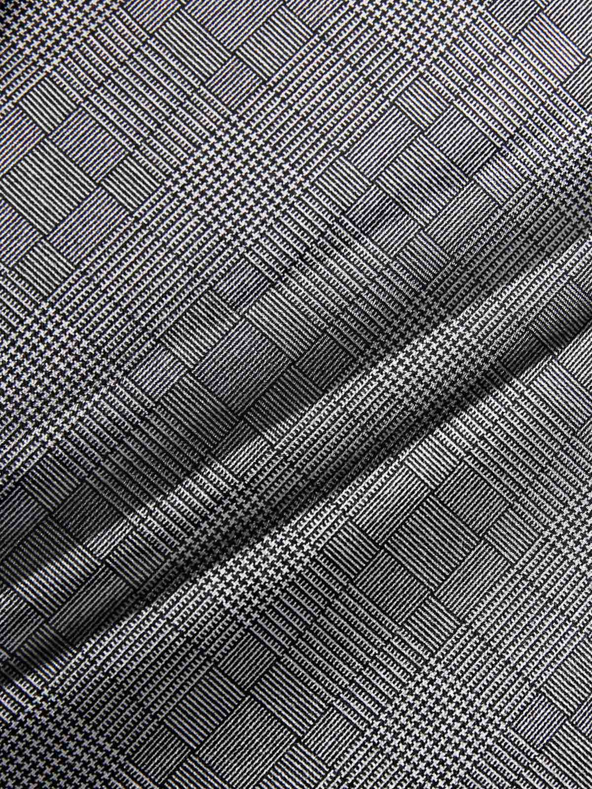 Grau 1940er Glen Plaid Geknöpft Overall Hose - Image 7