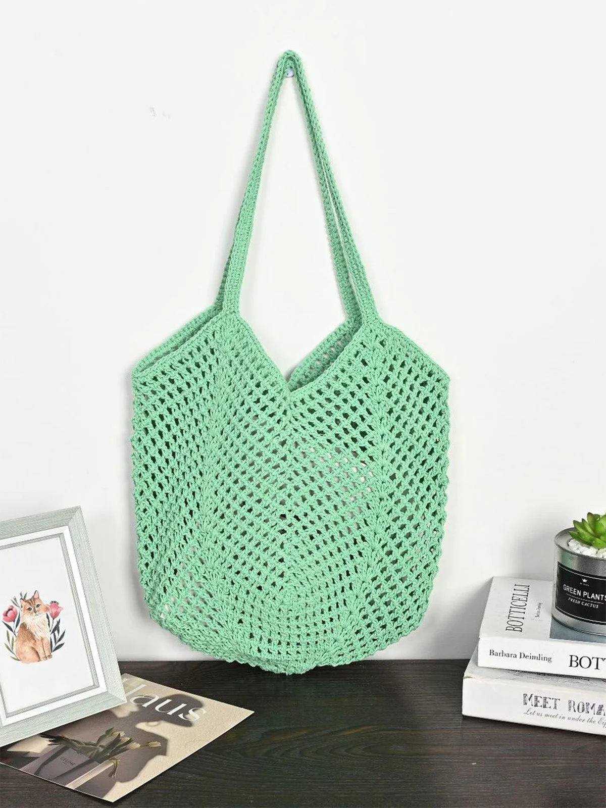 Große Strohtasche, gewebt - Image 3