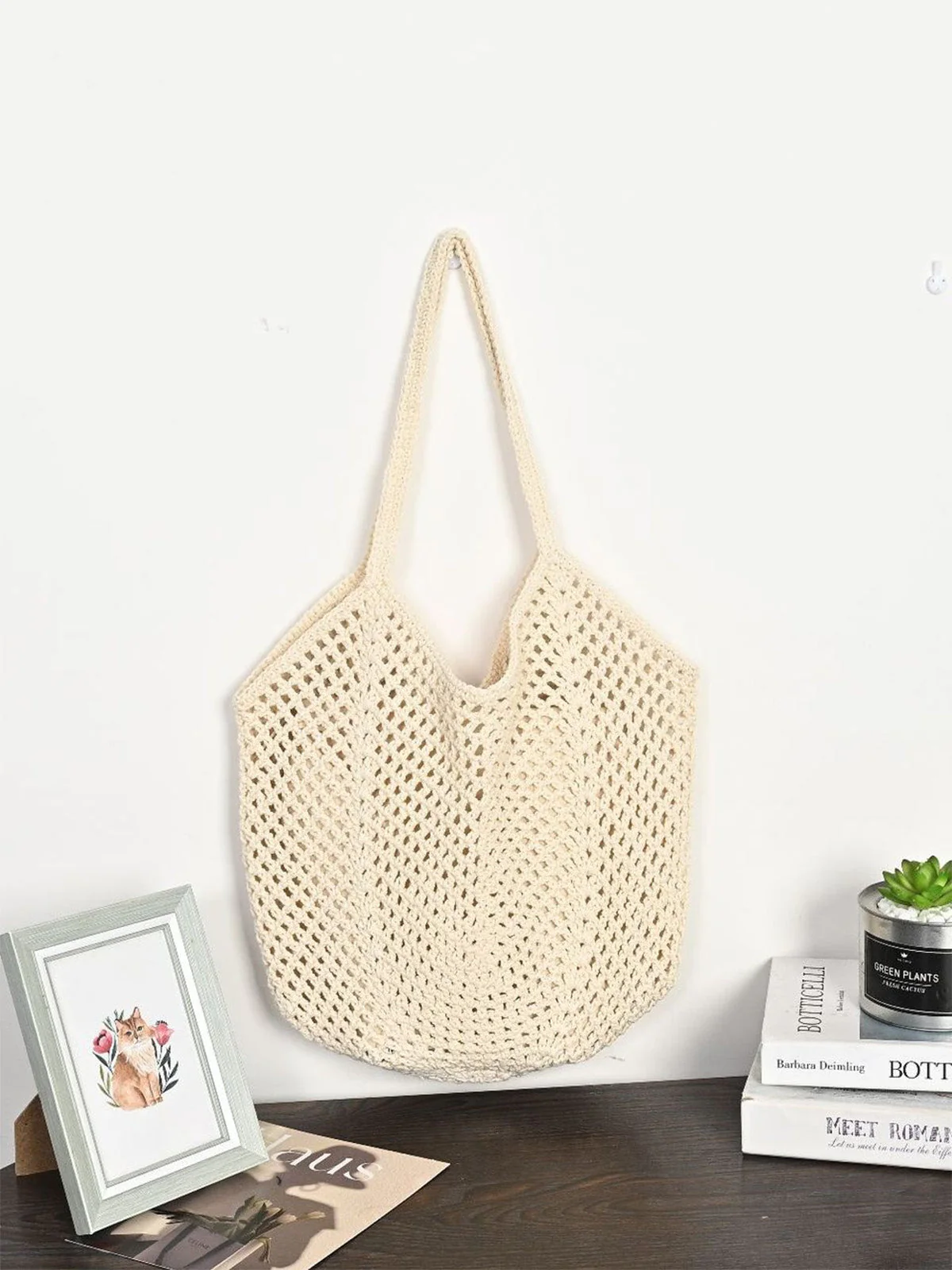 Große Strohtasche, gewebt - Image 5