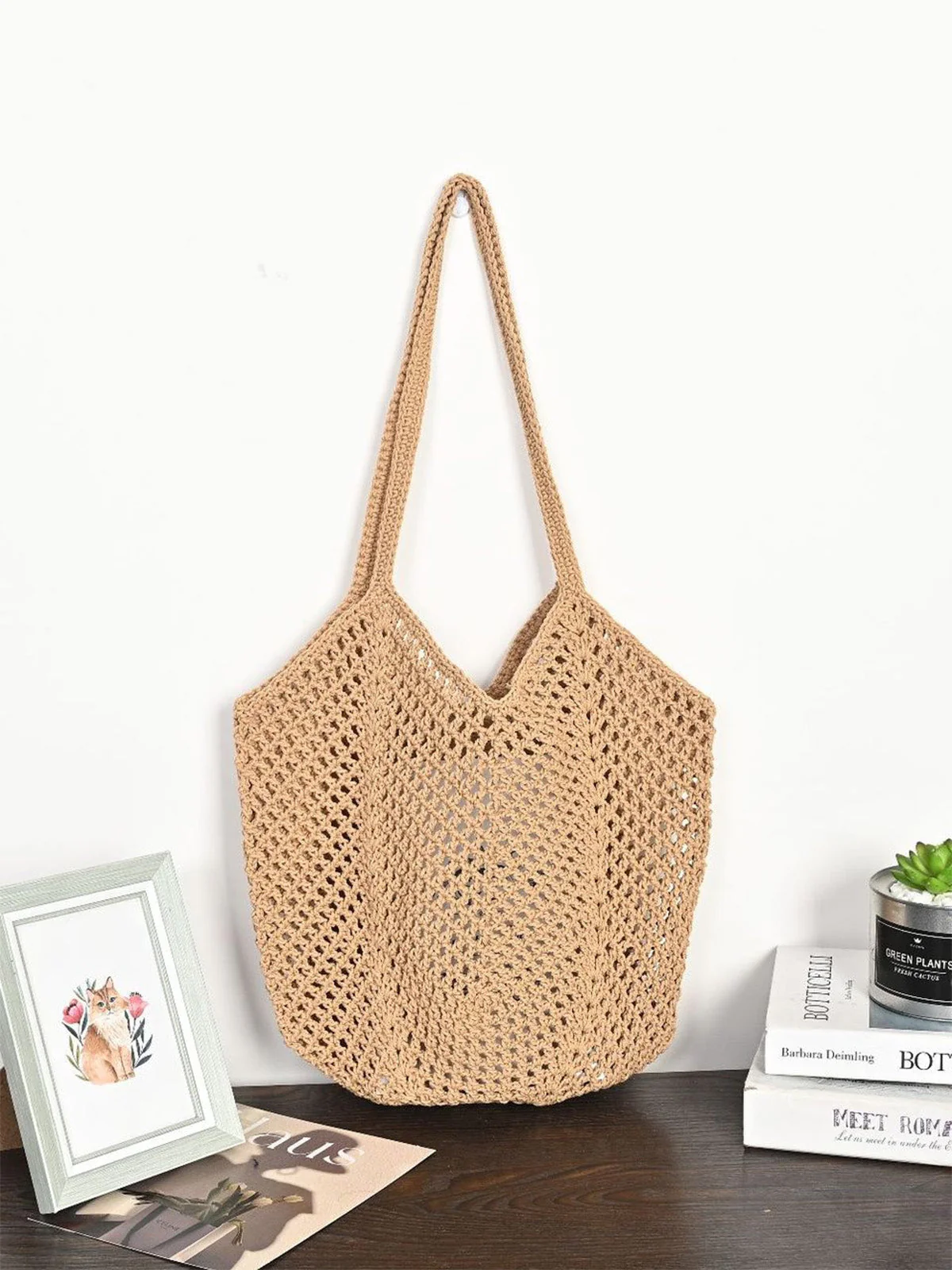 Große Strohtasche, gewebt - Image 7
