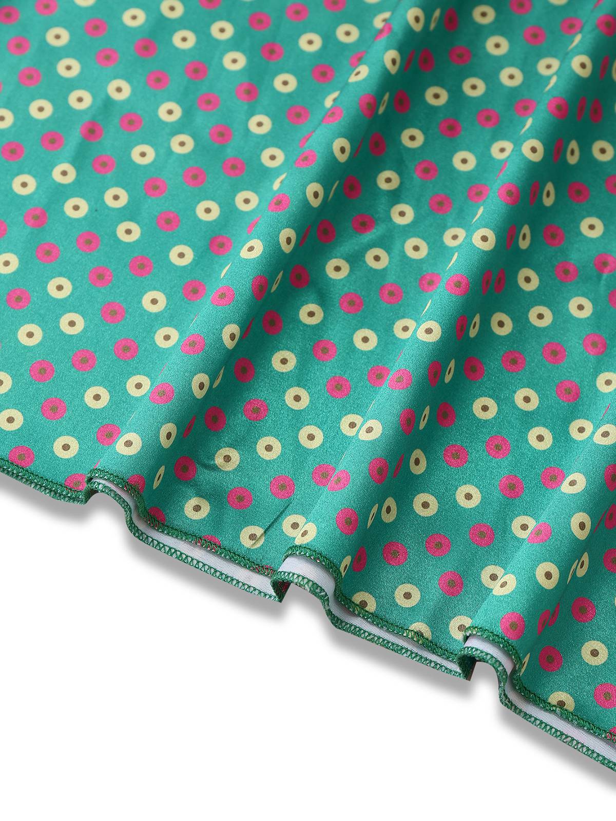 Grün 1930er Grinch Martha Cosplay Polka Dot Trägerlos Kleid - Image 7