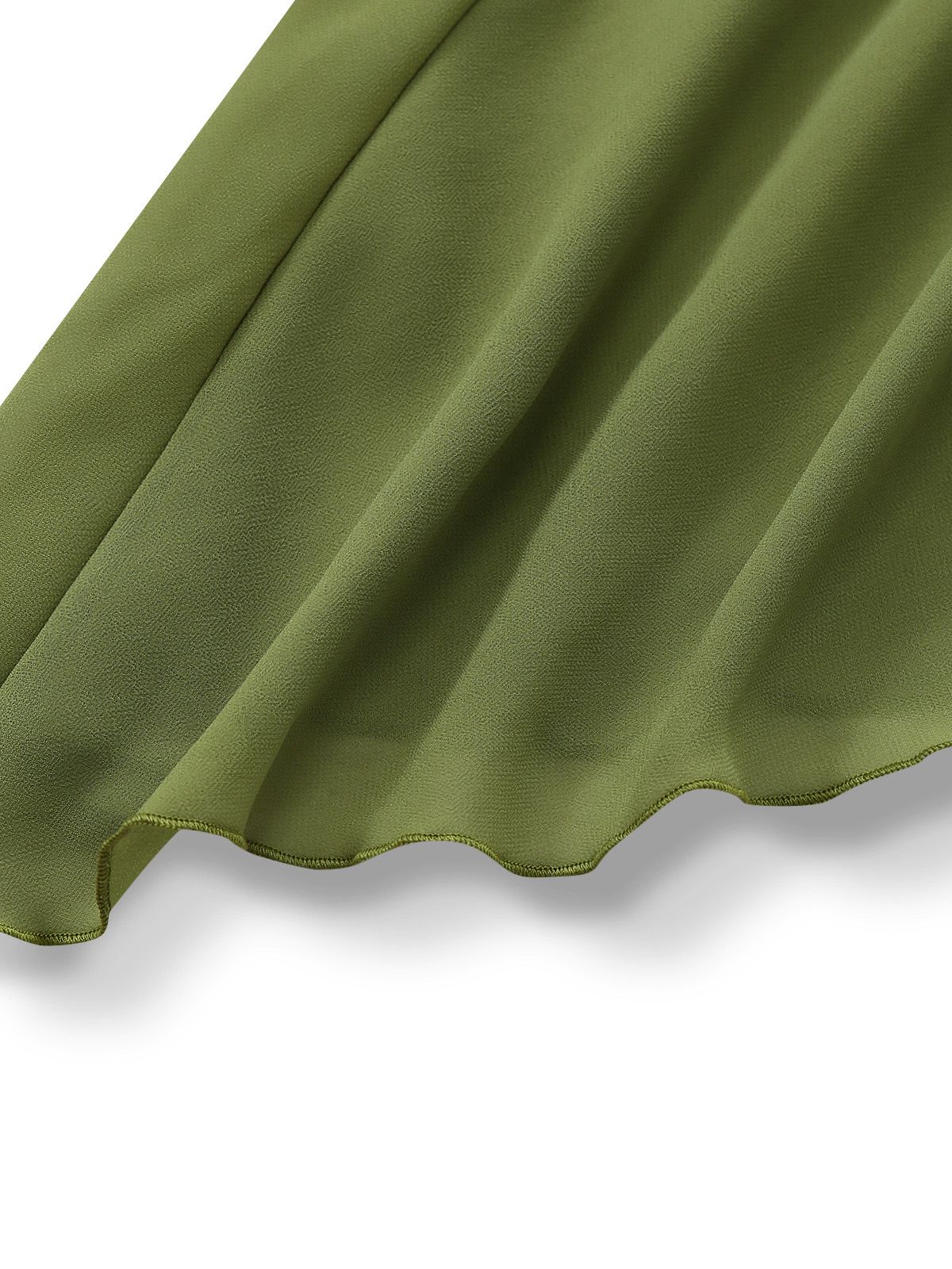 Grün 1930er Halter Netz Rückenfrei Chiffon Midi Kleid - Image 5