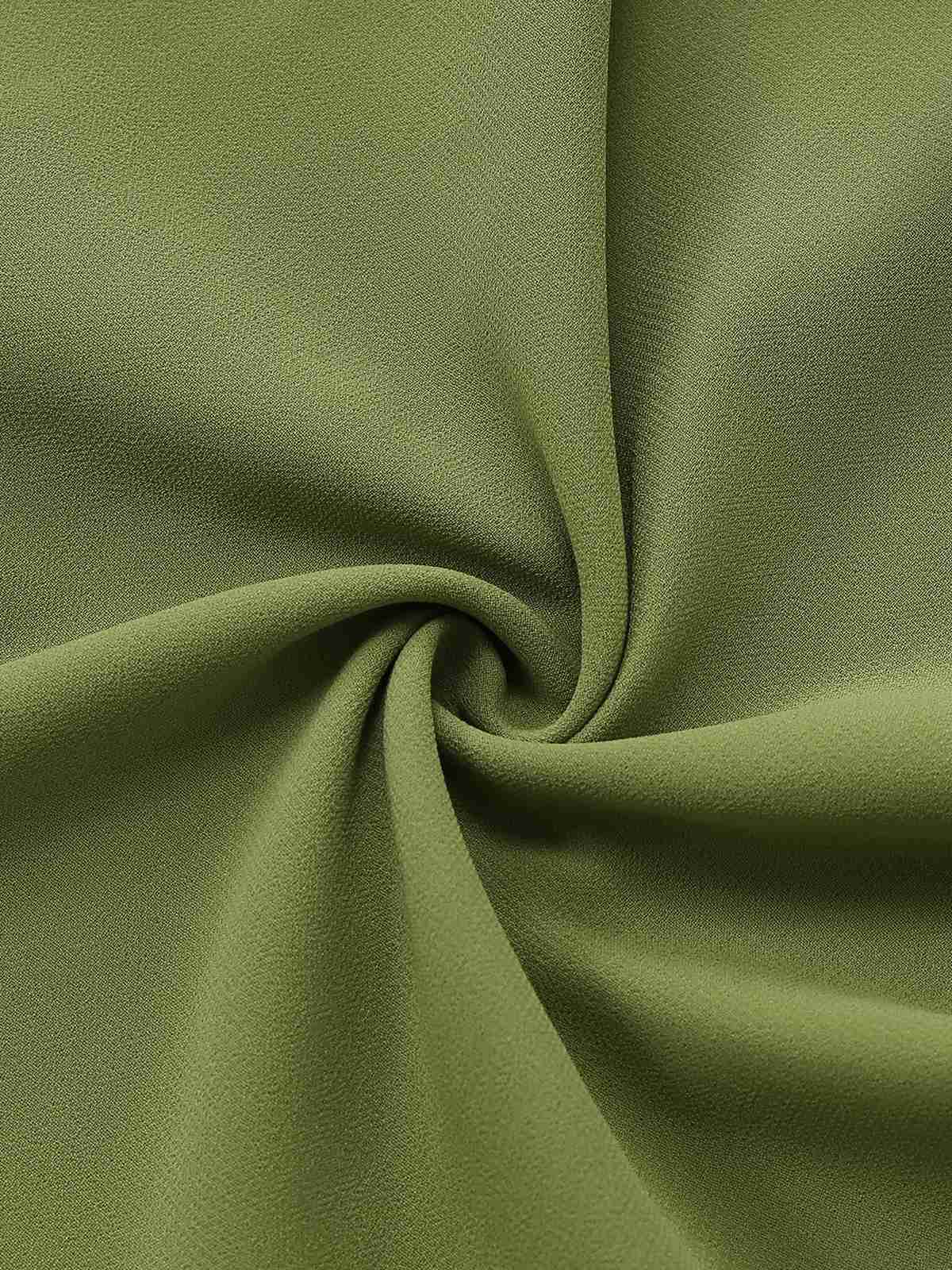 Grün 1930er Halter Netz Rückenfrei Chiffon Midi Kleid - Image 7