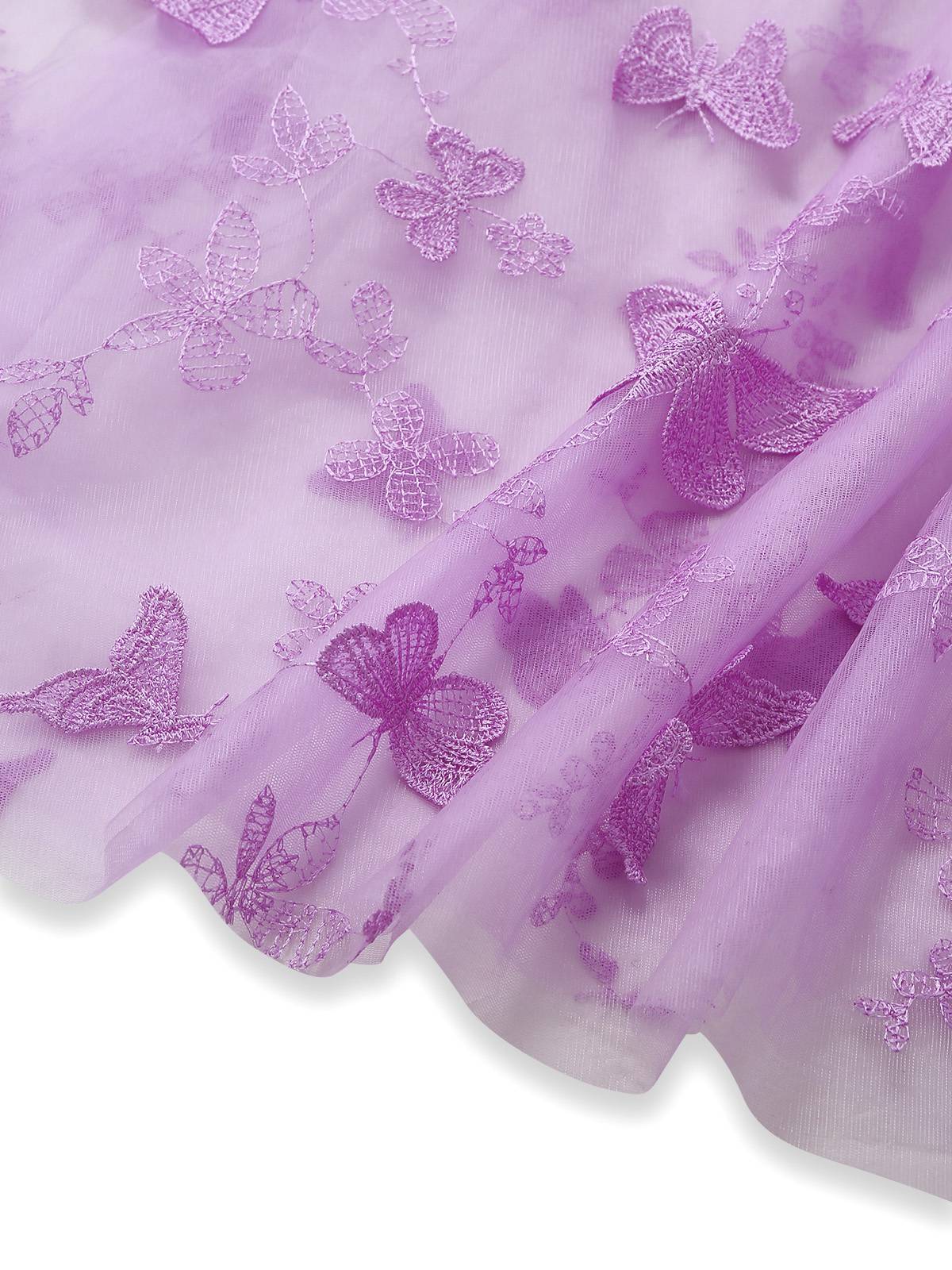 Gelb 1930er Spaghetti Träger 3D Schmetterlinge Netz Maxi Kleid - Image 6