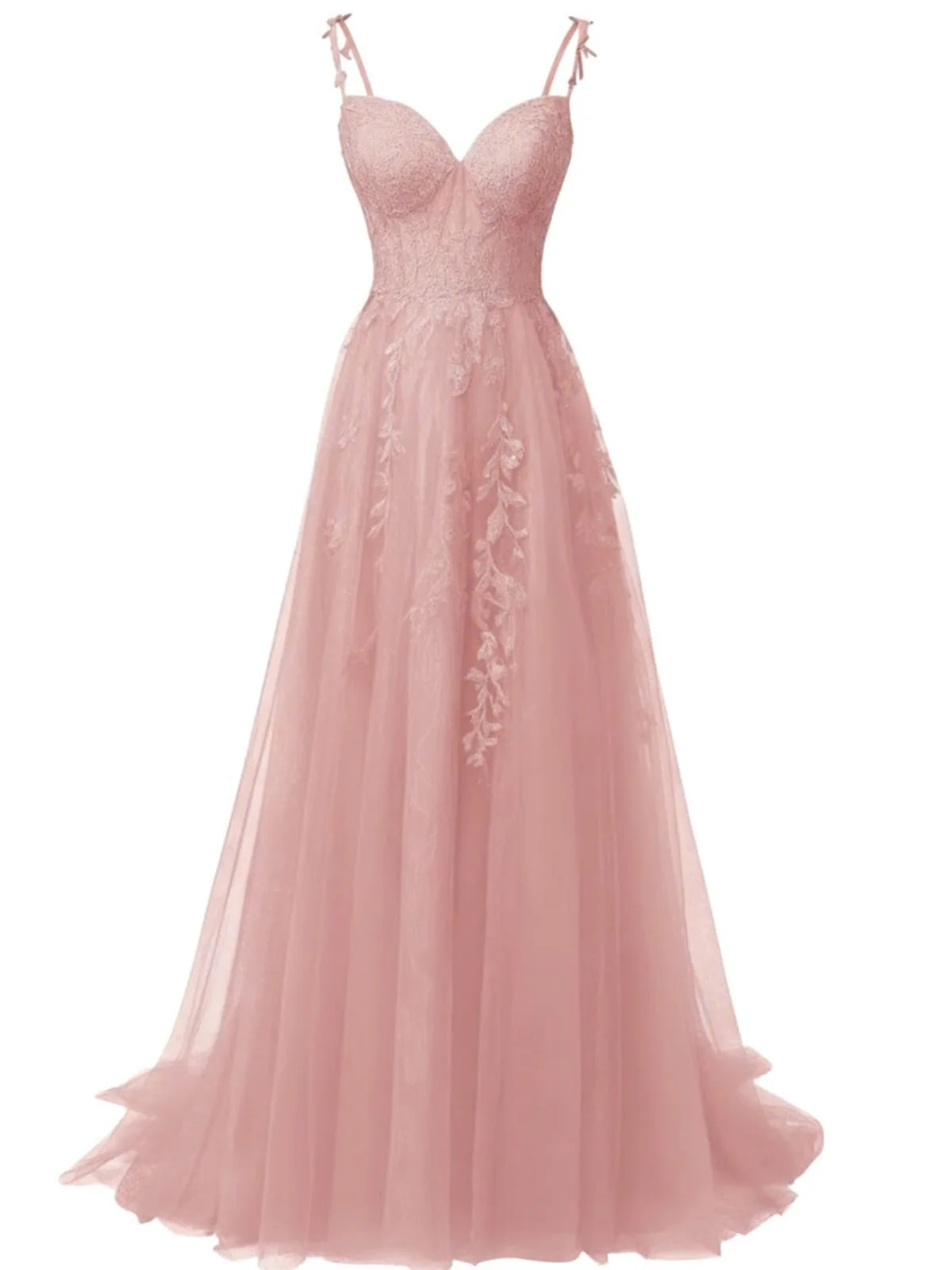 Rot 1930er Spaghetti Träger Spitze Tüll Maxi Kleid - Image 6