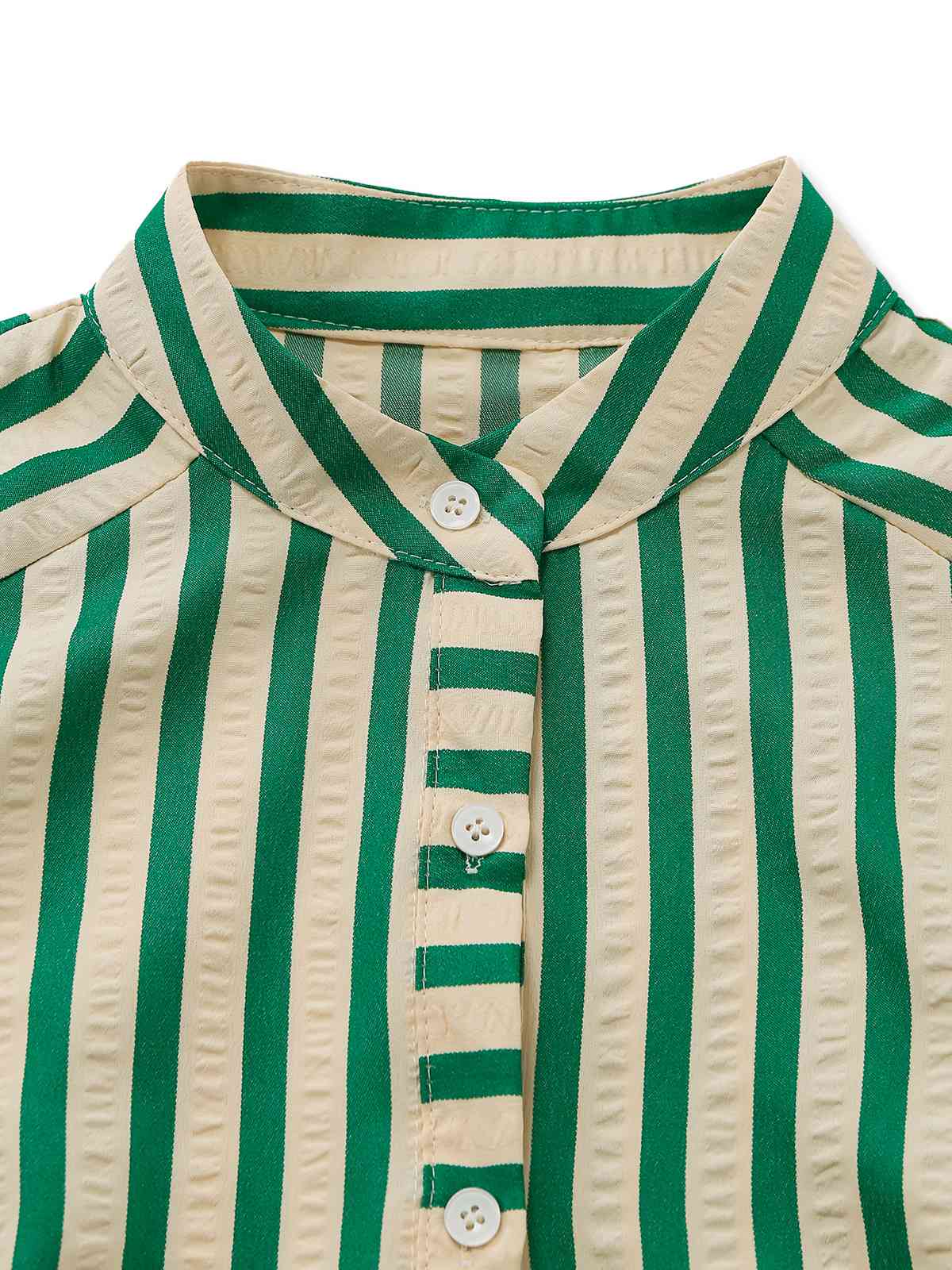 Grün 1940er Gestreift Einreihig Ärmelloses Kleid - Image 4