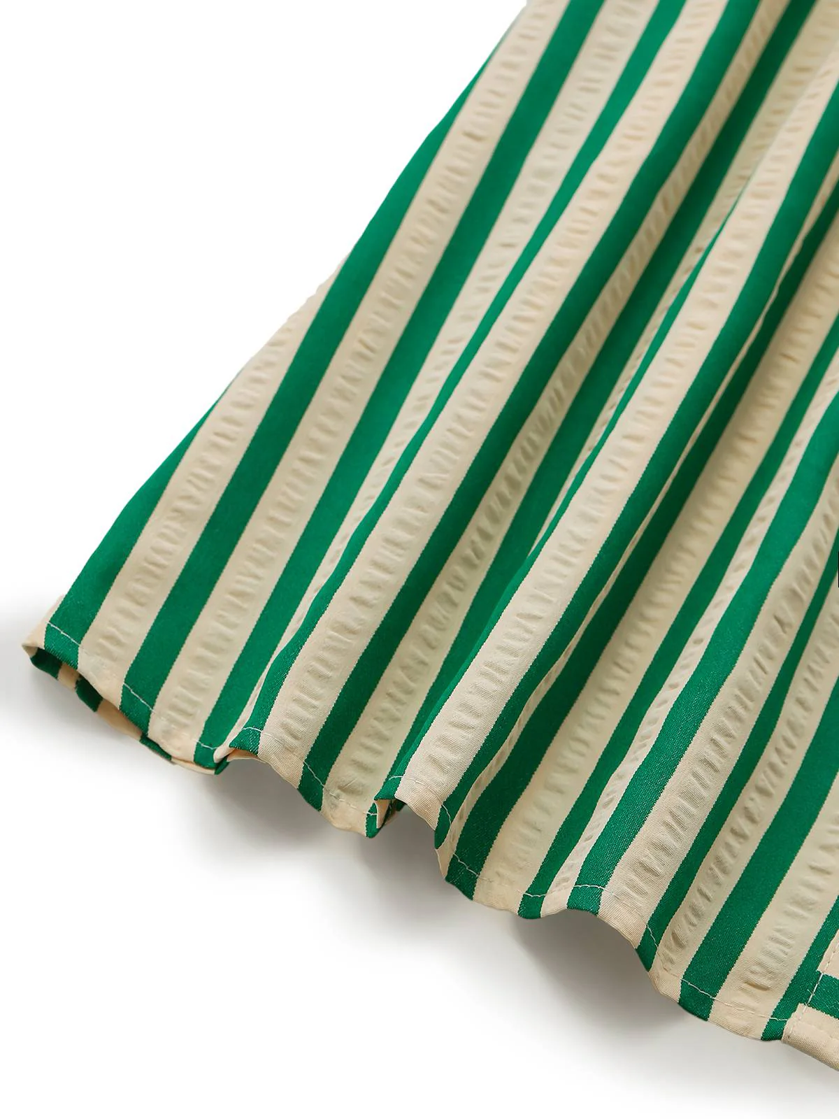 Grün 1940er Gestreift Einreihig Ärmelloses Kleid - Image 6