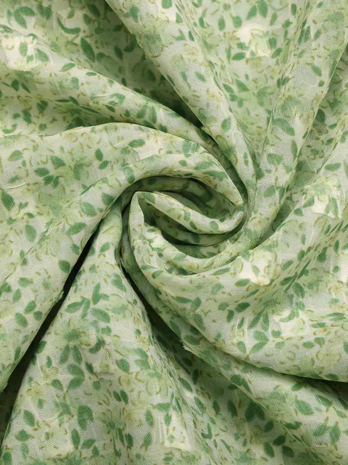 Grün 1940er Herzförmiger Blümchen Kleid - Image 8