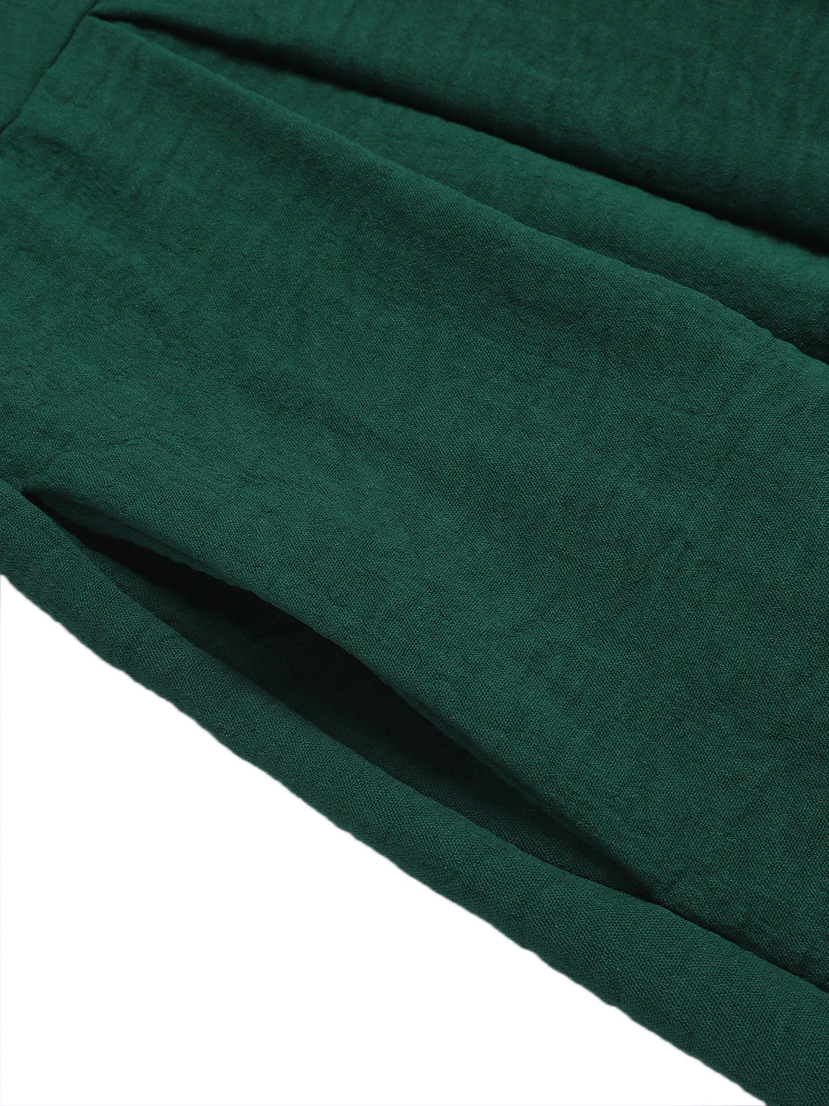 Grün 1940er Solide V-Ausschnitt Breite-Bein Jumpsuit - Image 5