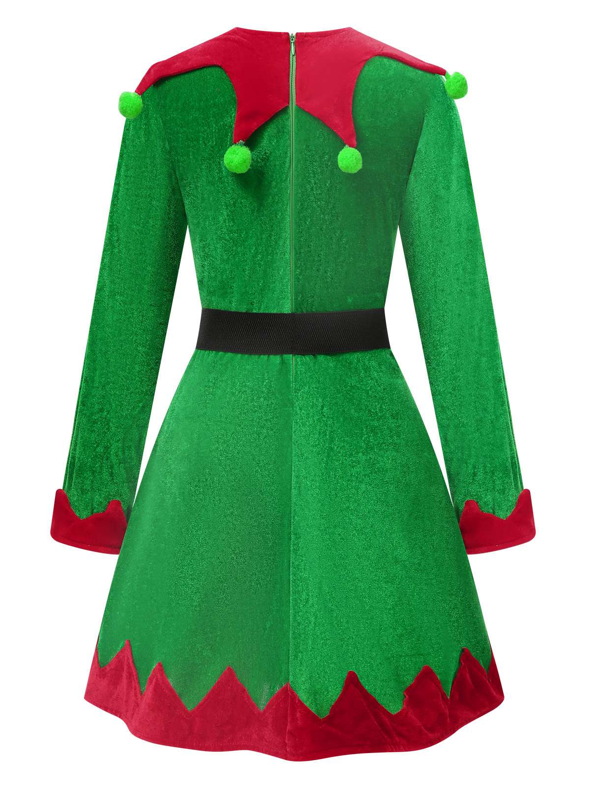Grün 1940er Weihnachten Elf Kleid Set - Image 3