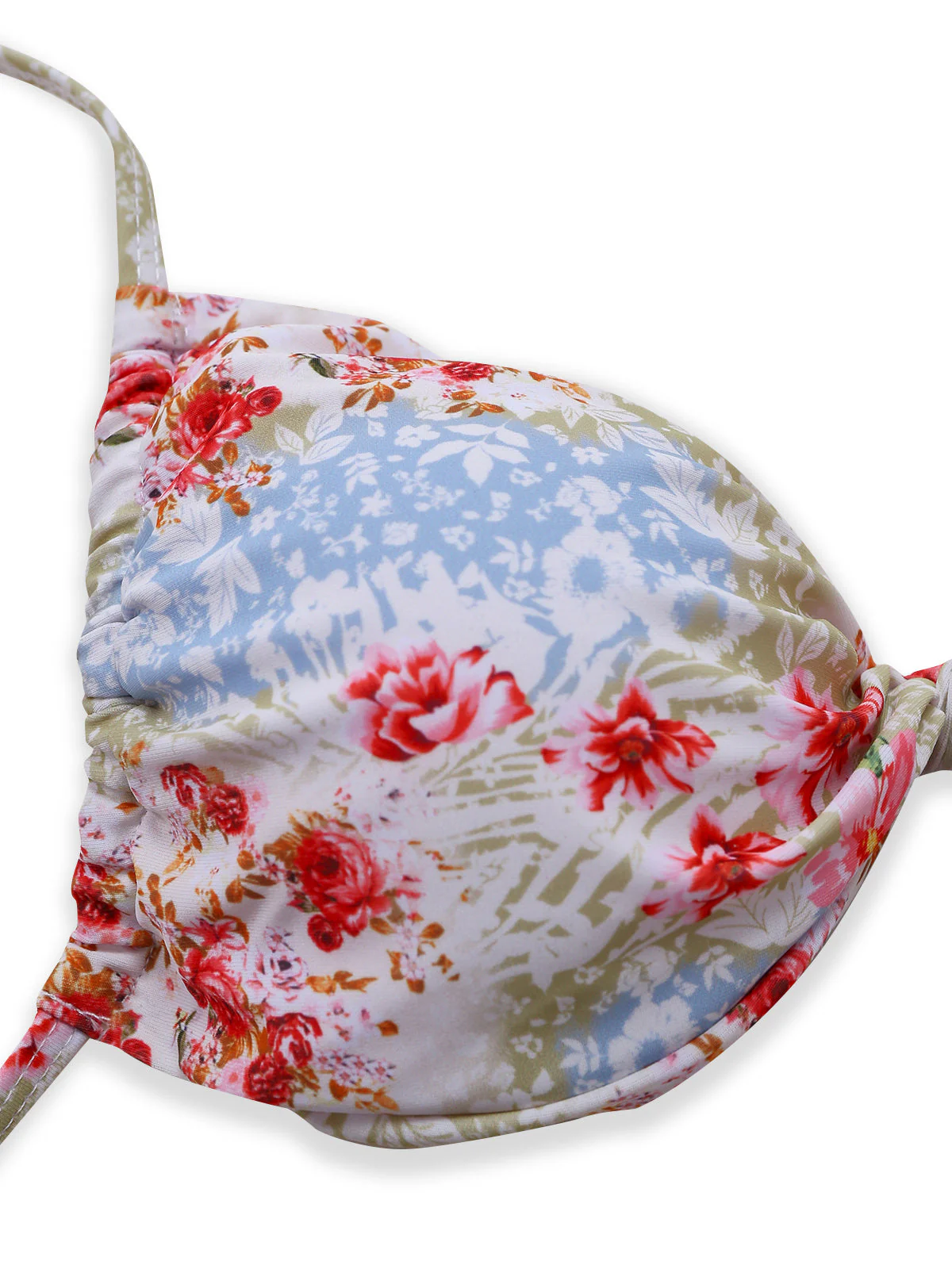 Grün 1950er Blumen Muster Rüschen Bikini Set - Image 6
