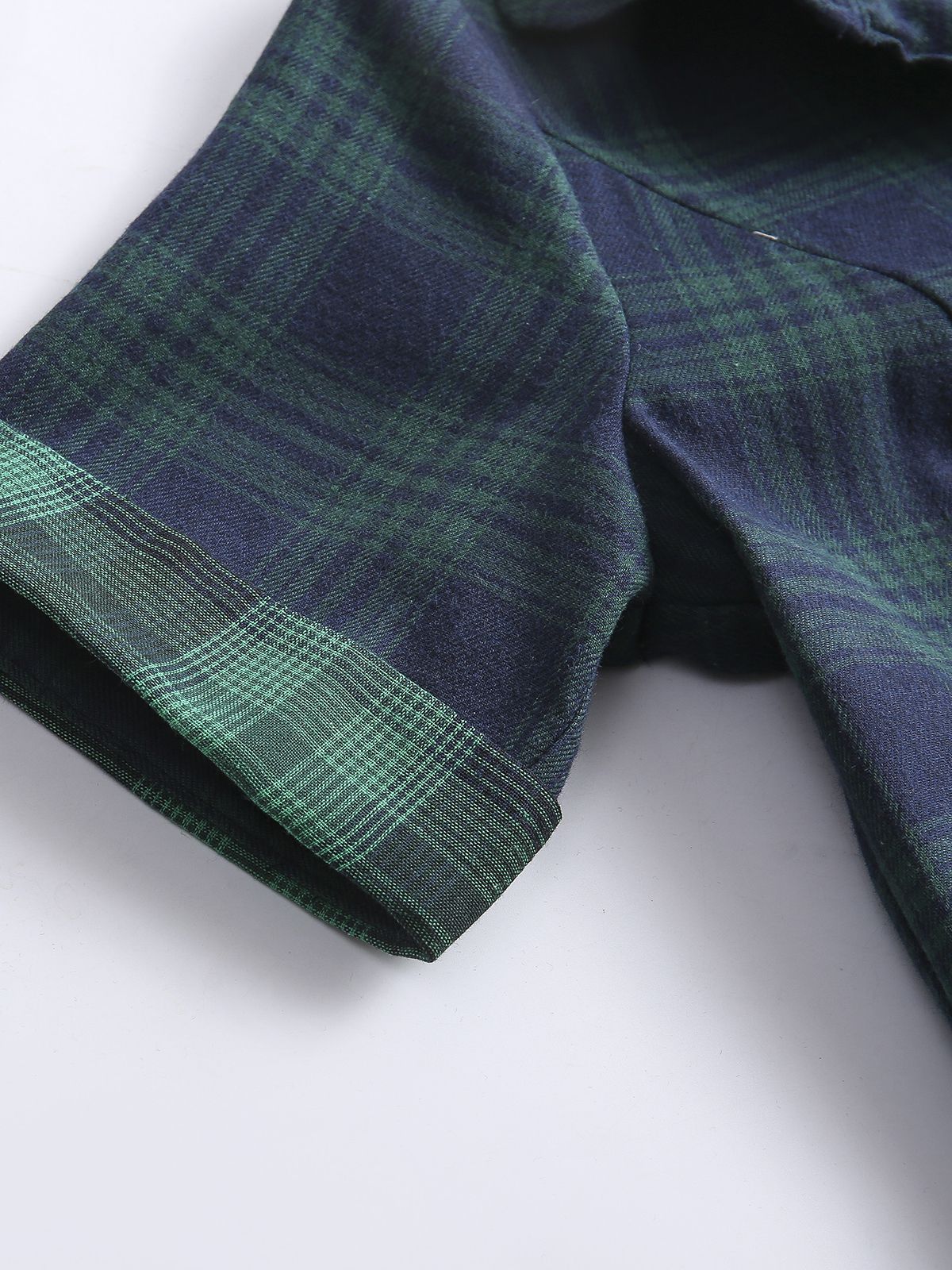 GRÜN 1950ER PLAID KURAZARM SWING KLEID - Image 7