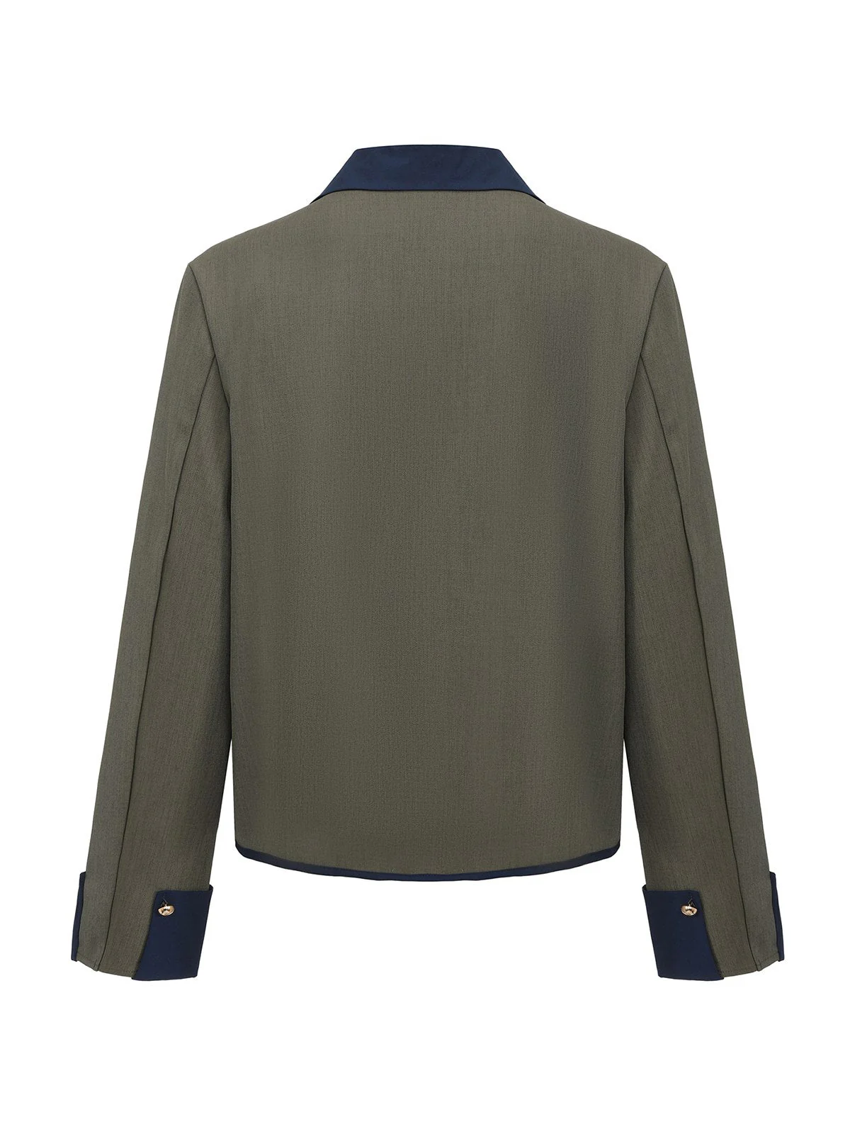 Grün 1950er Revers Farbblock Anzug Jacke - Image 2