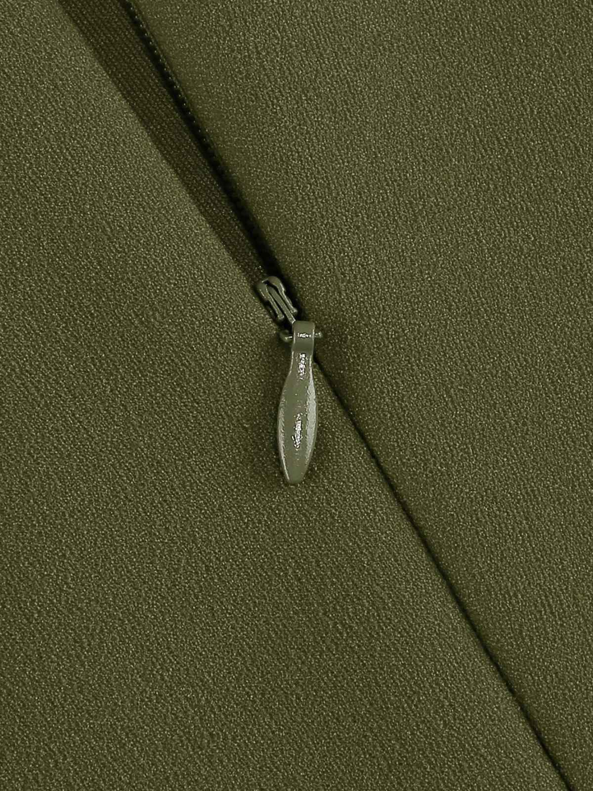 Grün 1950er Solide Glockenärmel Swing Kleid - Image 5