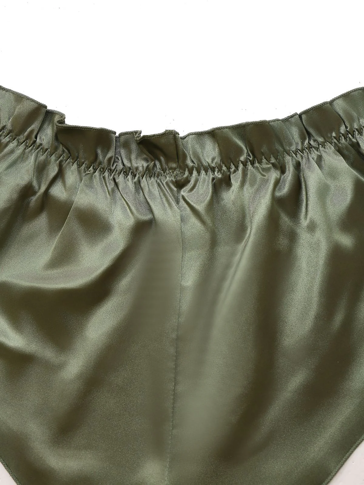 Grün 1950er Solide Spitze & Satin Pyjama Set - Image 7