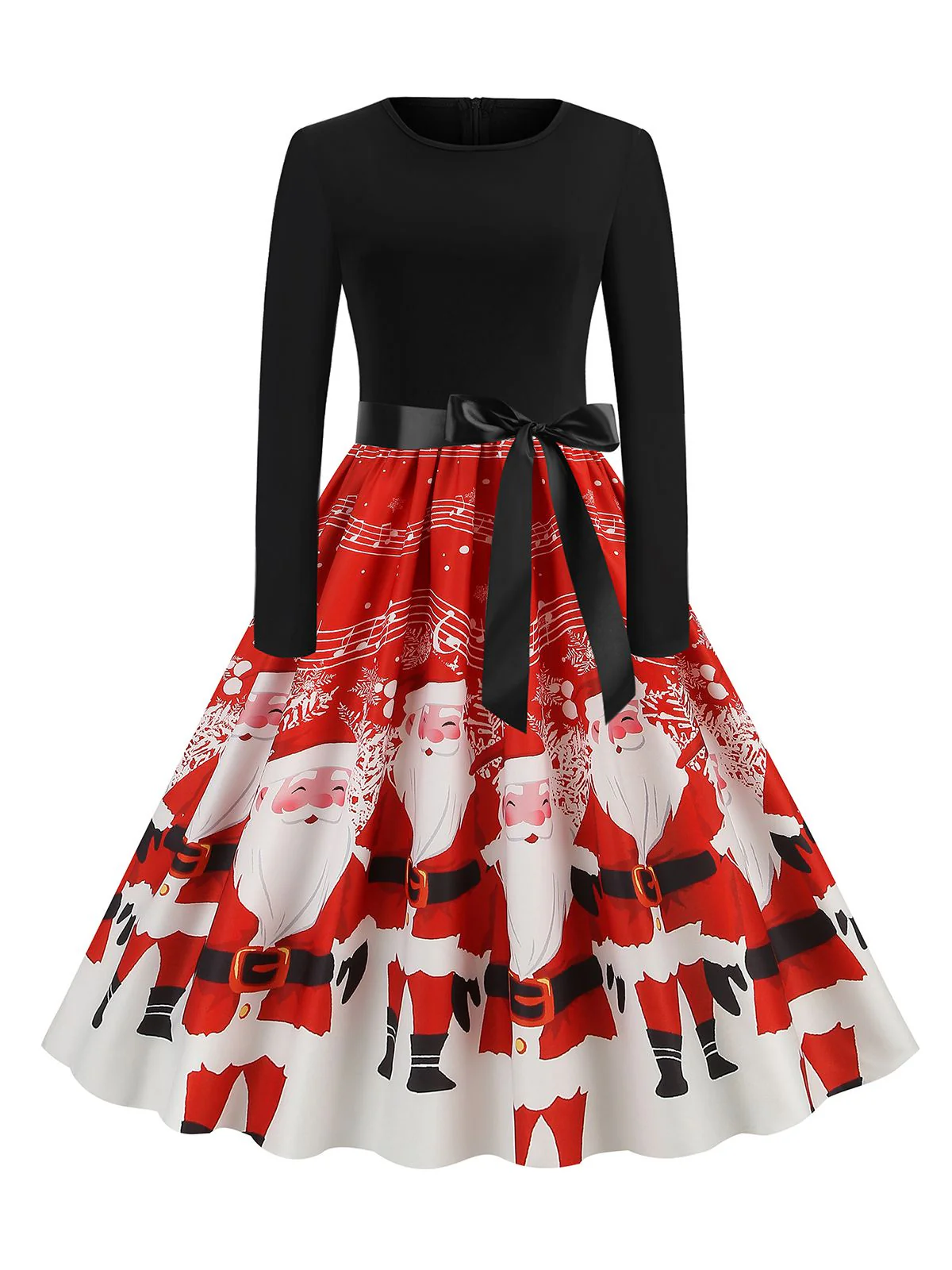 Grün 1950er Weihnachten Gürtel Kleid - Image 4