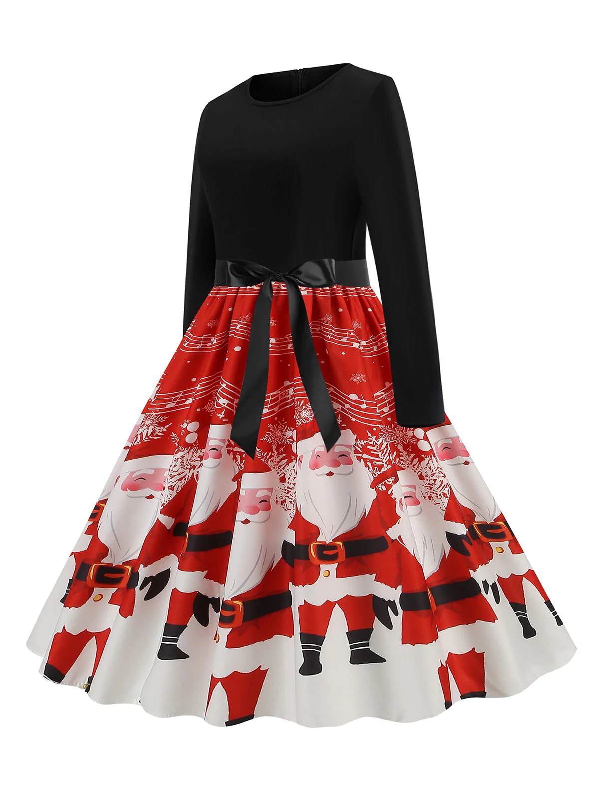 Grün 1950er Weihnachten Gürtel Kleid - Image 5
