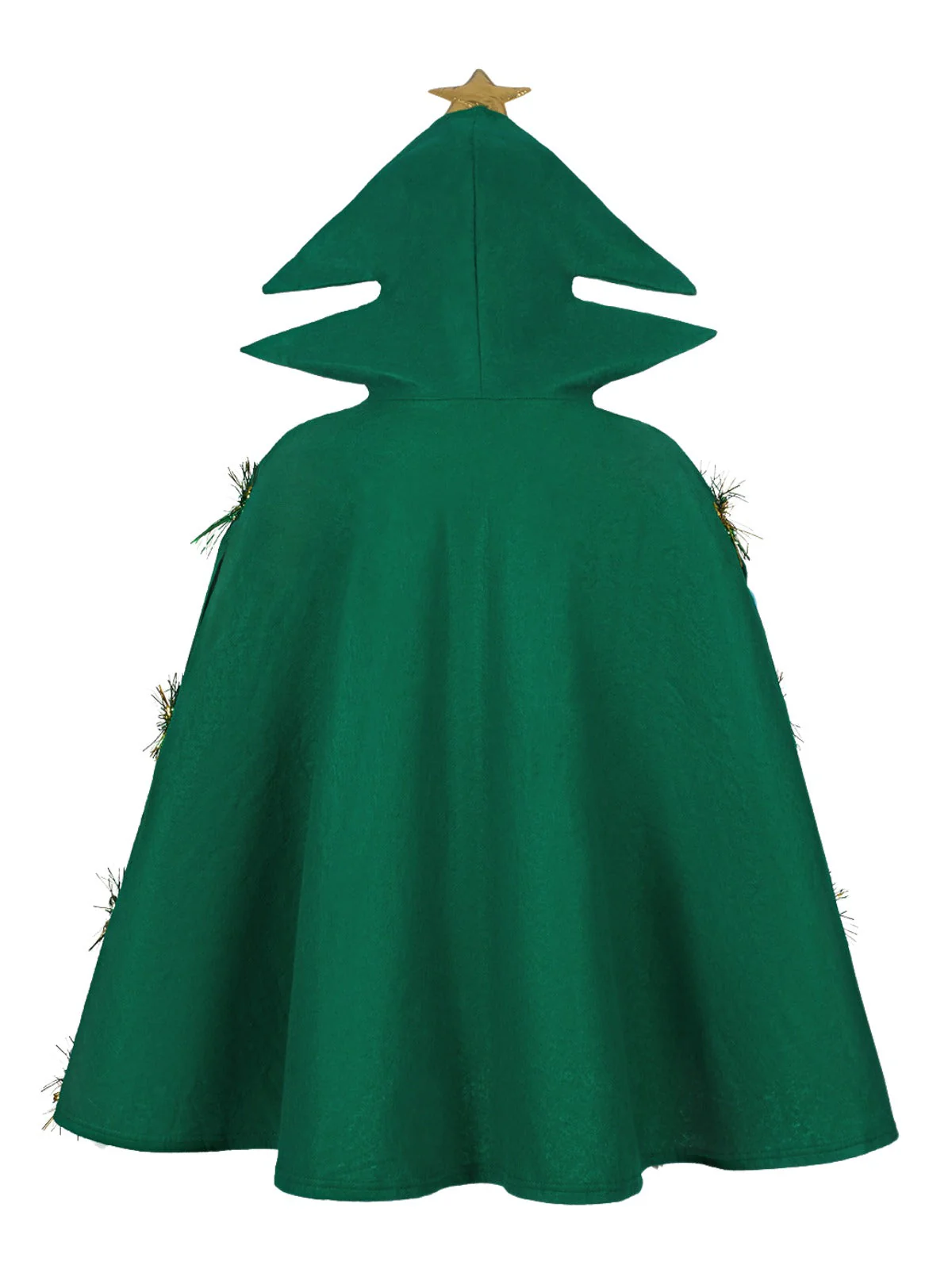 Grün 1950er Weihnachtsbaum 3D Verziert Kap Mit Kapuze - Image 2