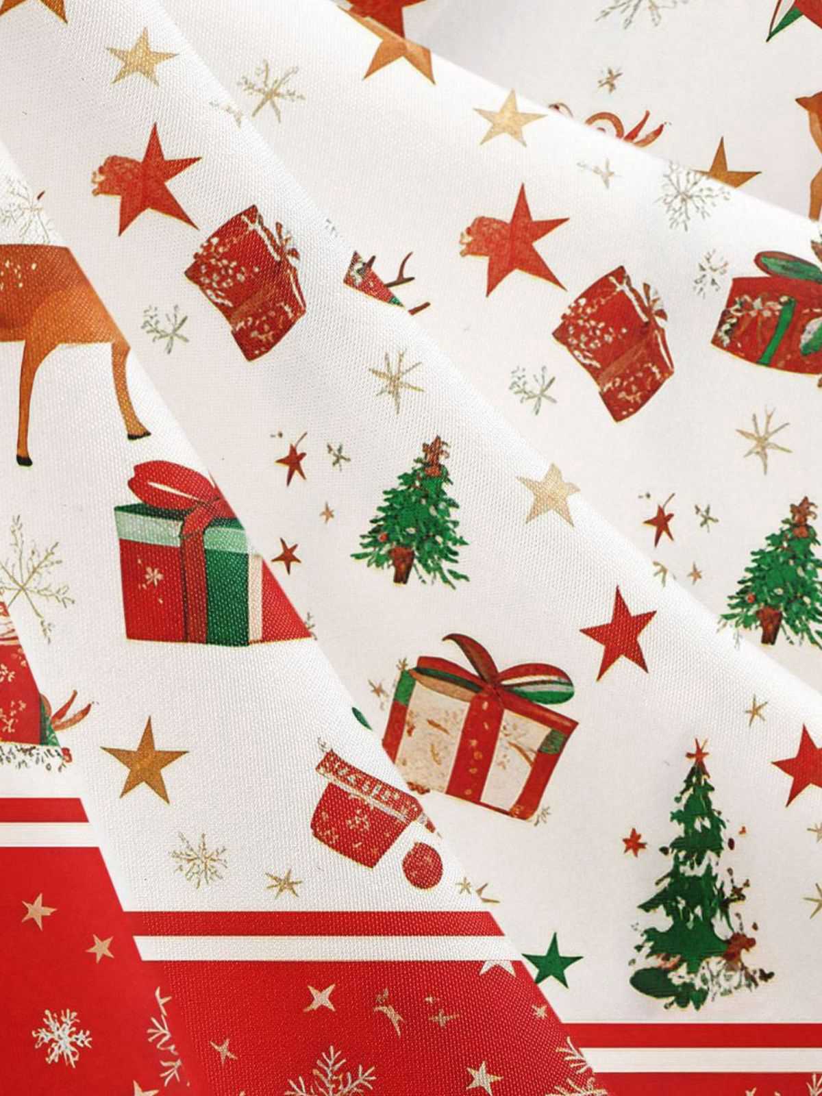 Grün 1950er Weihnachtsbaum Patchwork Bogen Gürtel Swing Kleid - Image 9