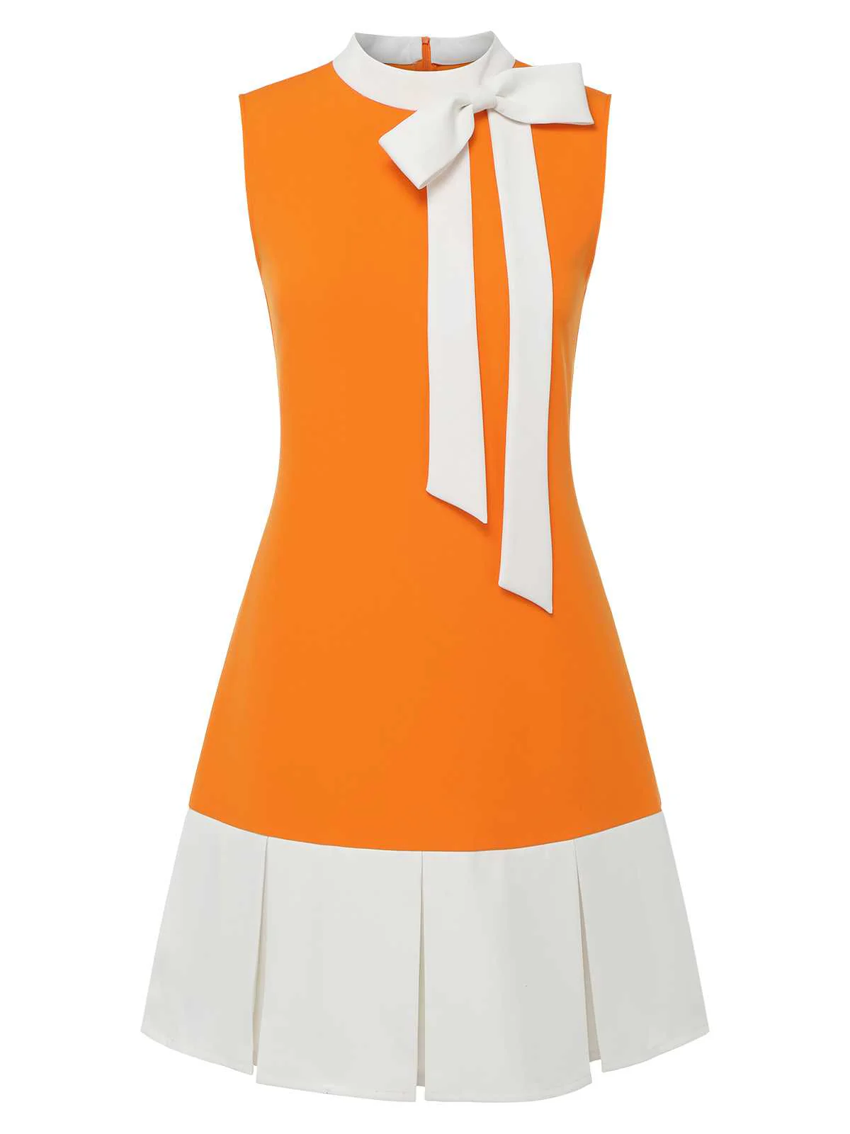 Grün 1960er Crew-Schleifenknoten Ärmelloses Kleid - Image 5