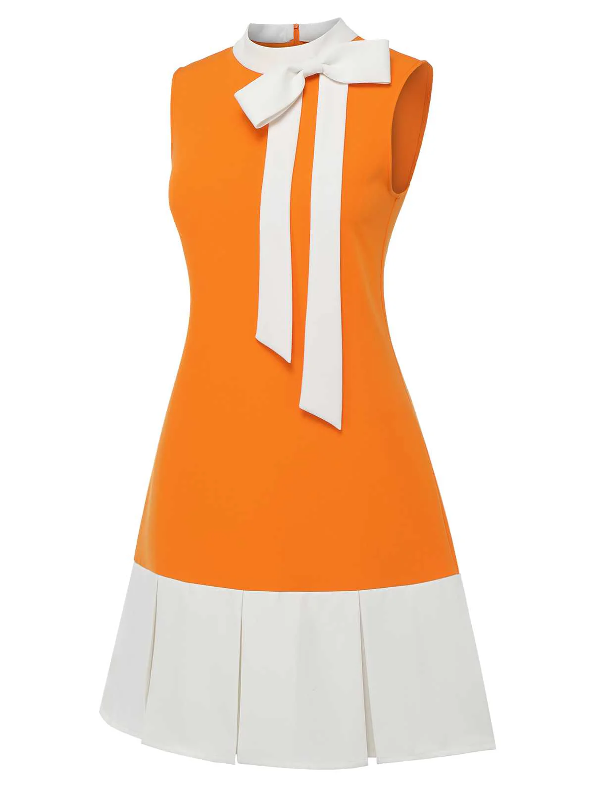 Grün 1960er Crew-Schleifenknoten Ärmelloses Kleid - Image 6