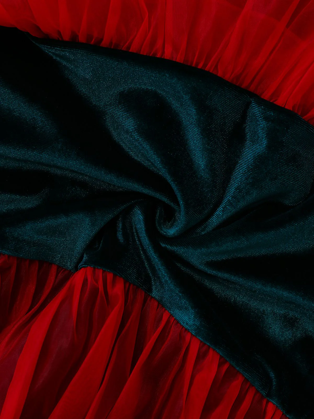 Rot 1960er Netz Bogen Weihnachten Baum Kleid - Image 7