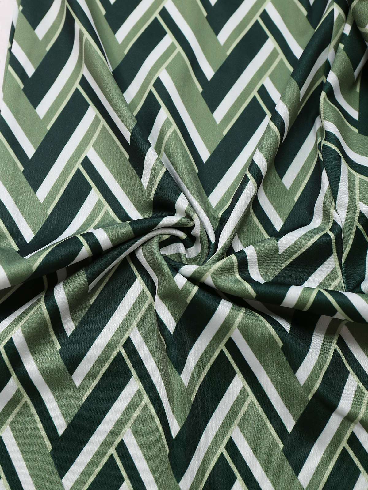 Grün 1970er Boho Tief V-Ausschnitt Ausgestelltes Bein Jumpsuit - Image 5