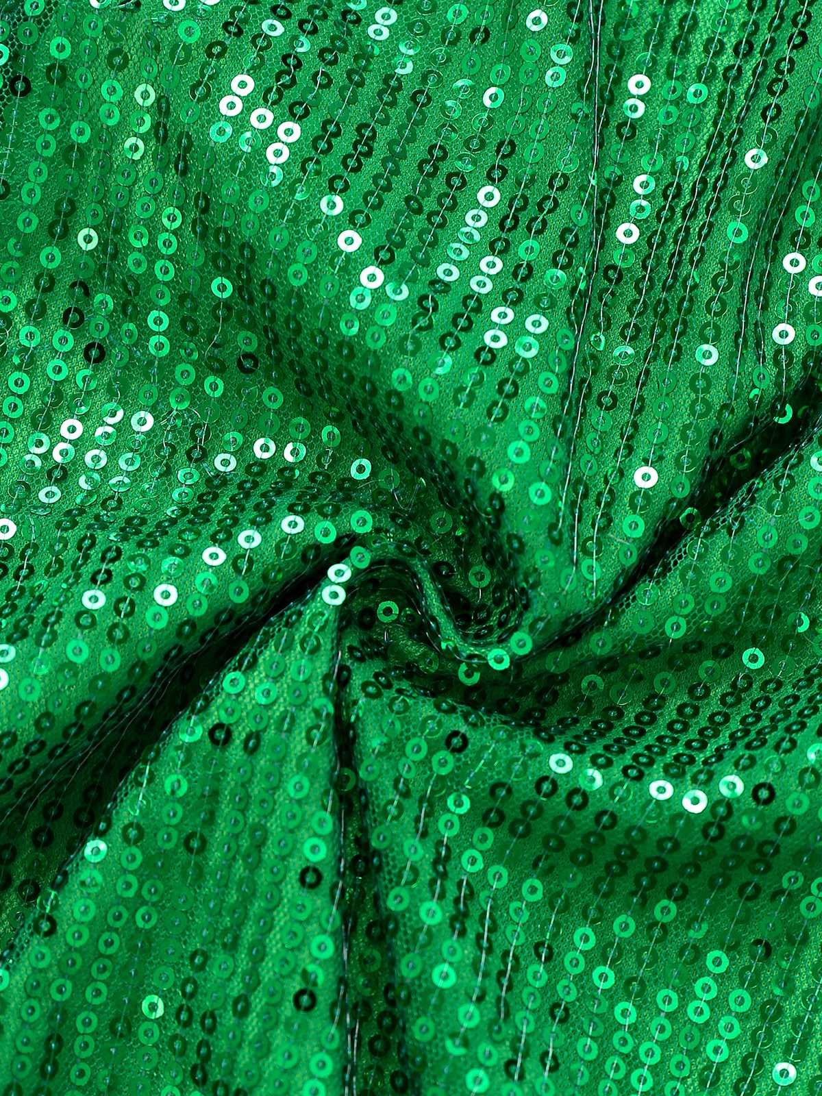 Grün 1970er Funkelnd Fee Kostüm Kleid Mit Flügel - Image 4