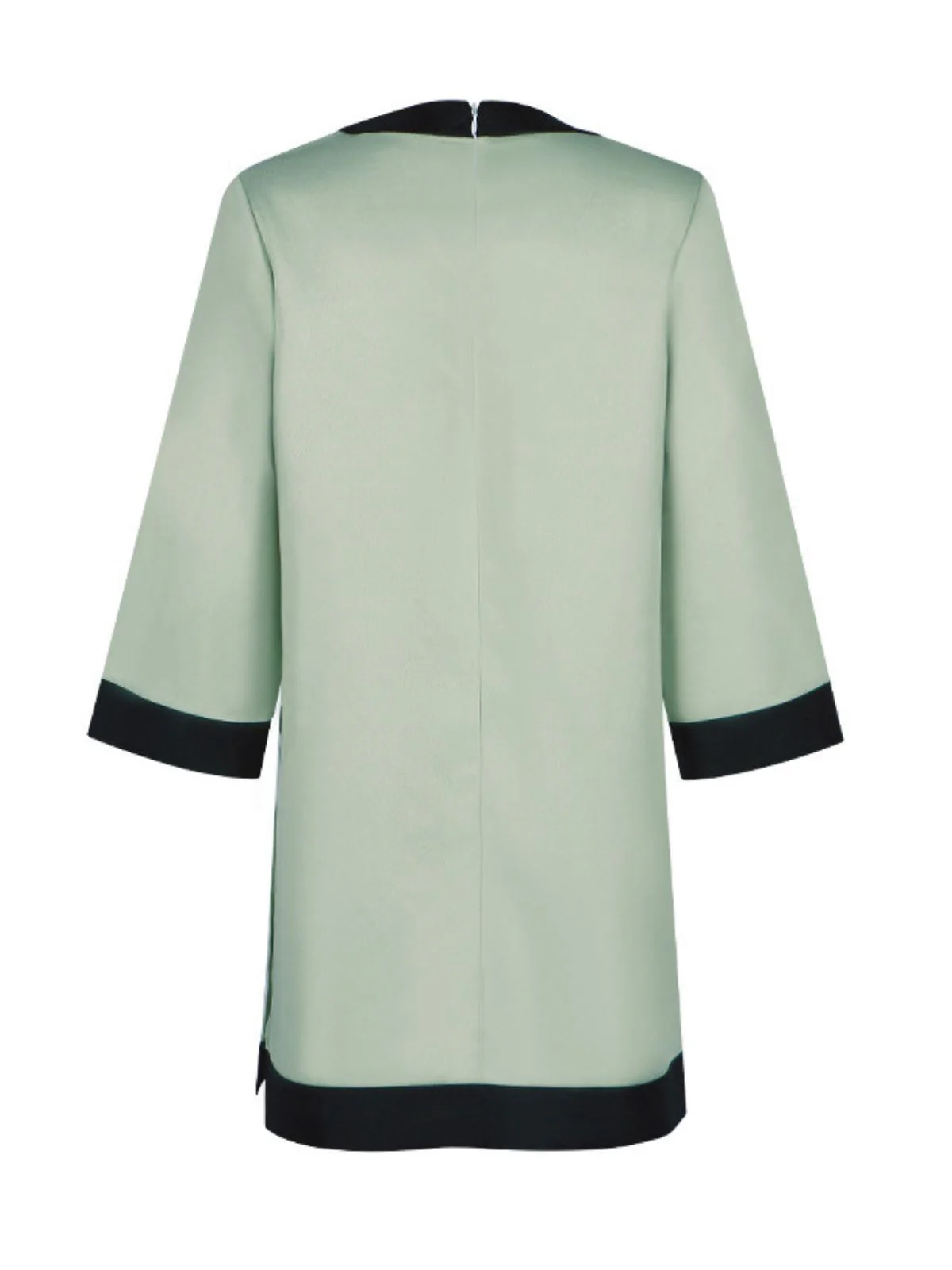Grün 1970er Queen's Gambit Bogen A-Linie Kleid - Image 3