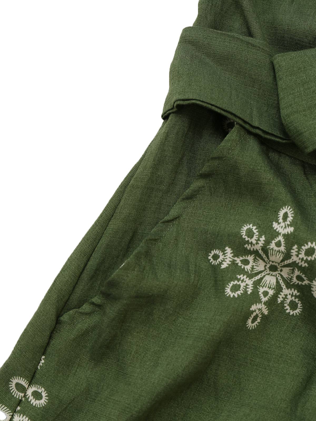 Grün 1970er Weites Bein Bohemien Bandeau Jumpsuit - Image 3