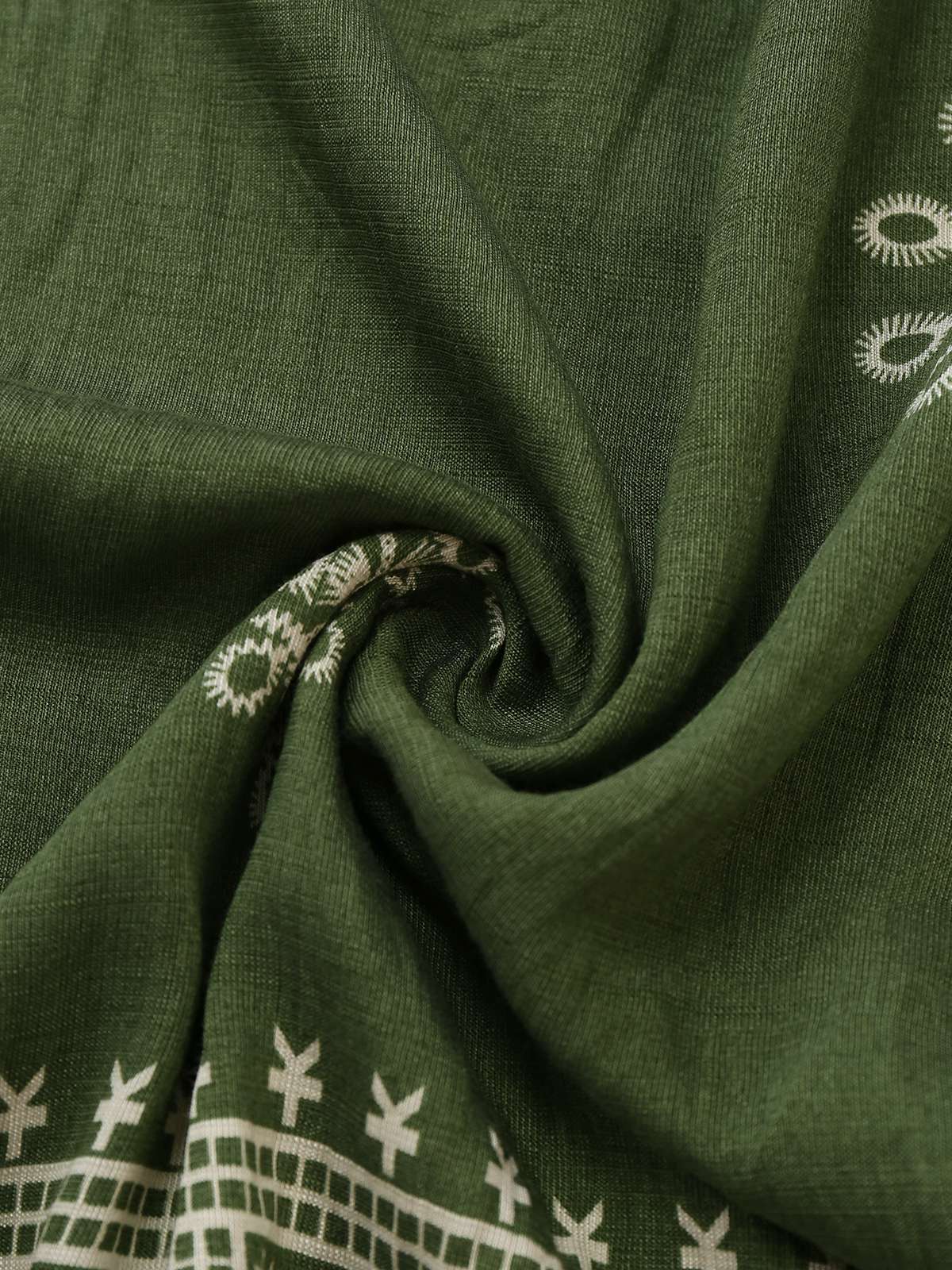 Grün 1970er Weites Bein Bohemien Bandeau Jumpsuit - Image 6