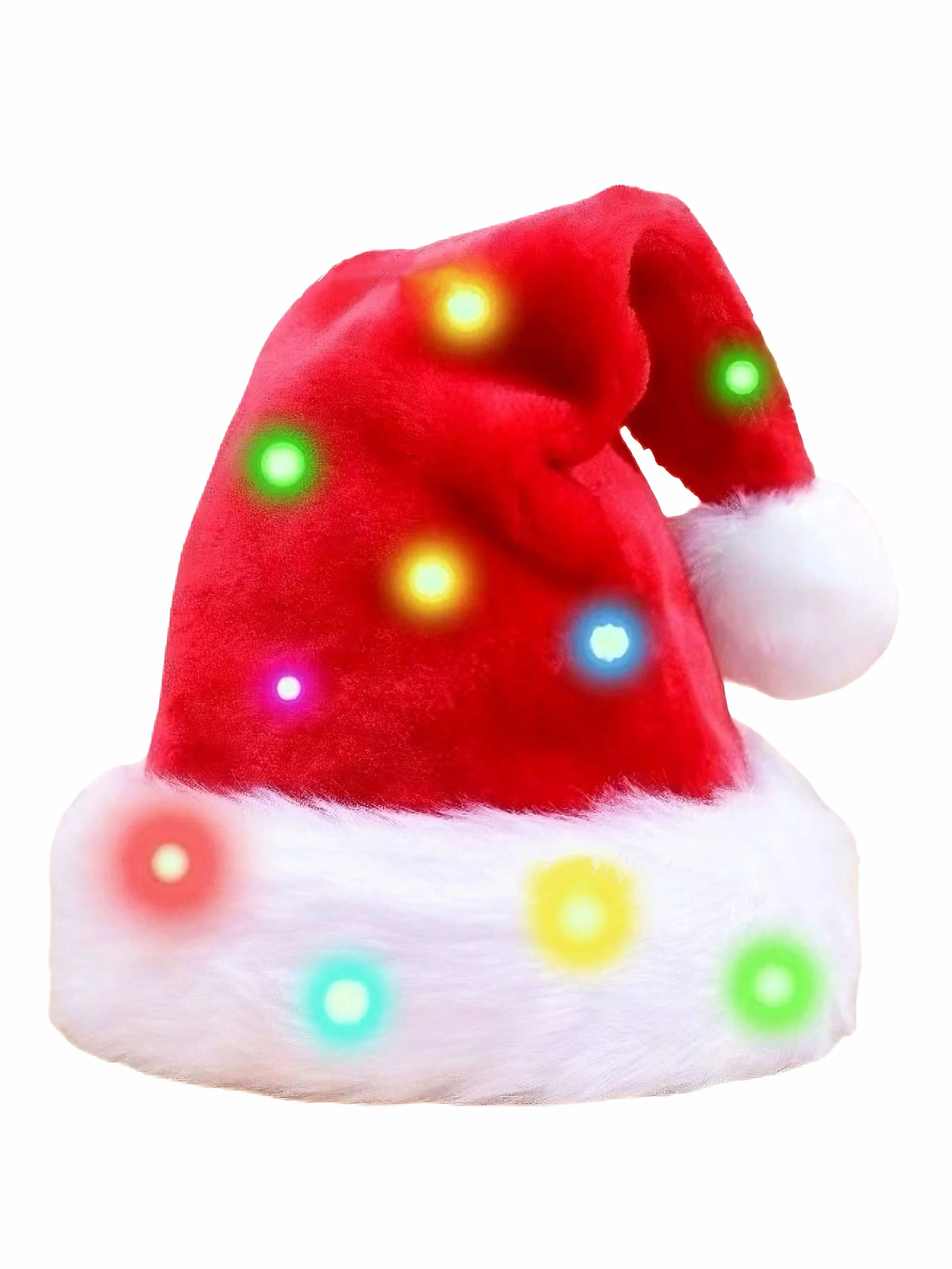 Grün Weihnachten Licht Grinch Grün Pelzbesatz Hut - Image 2