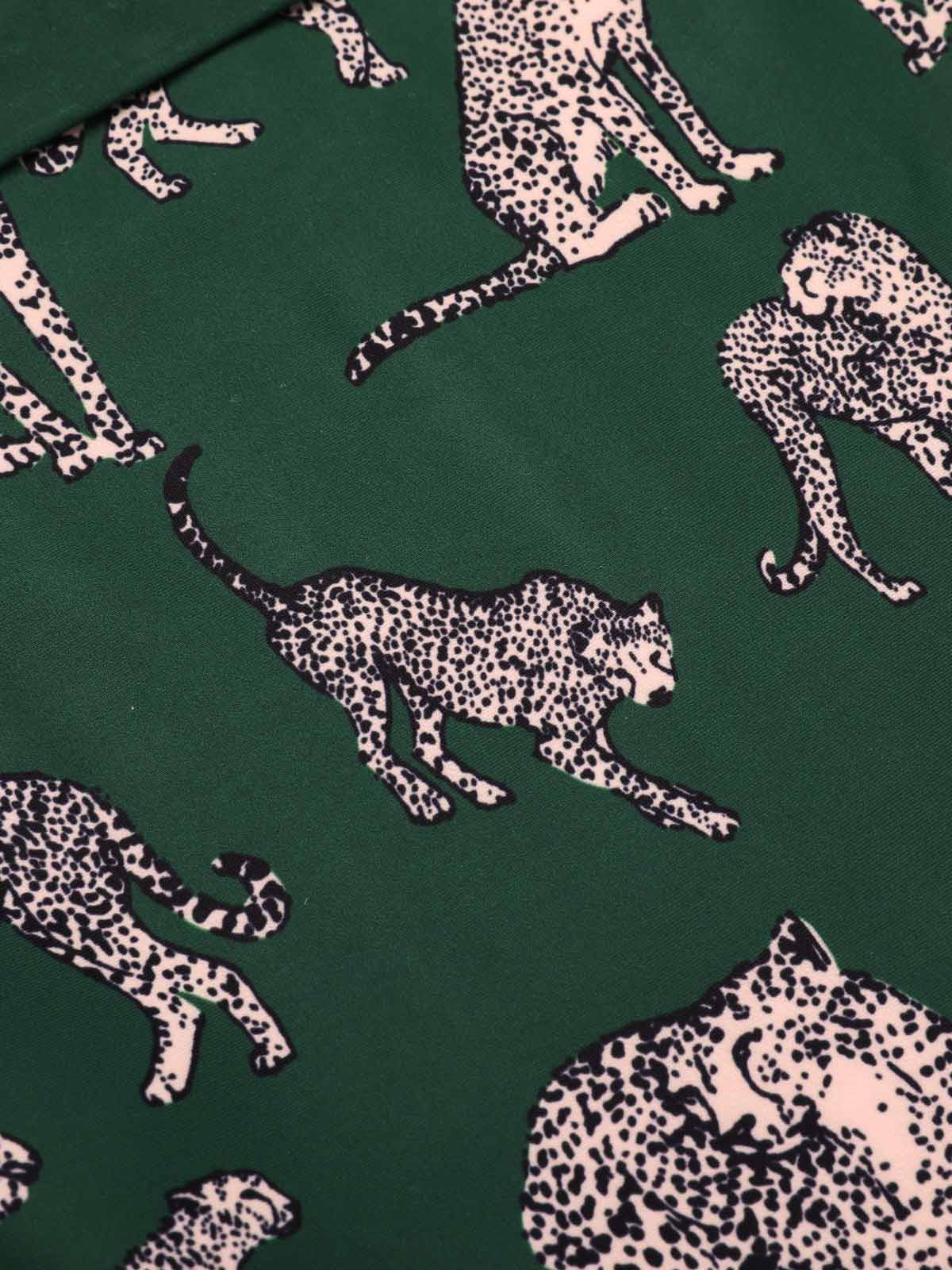 GRÜNER JAGUAR VINTAGE HALFTER EINTEILIGER BADEANZUG - Image 8
