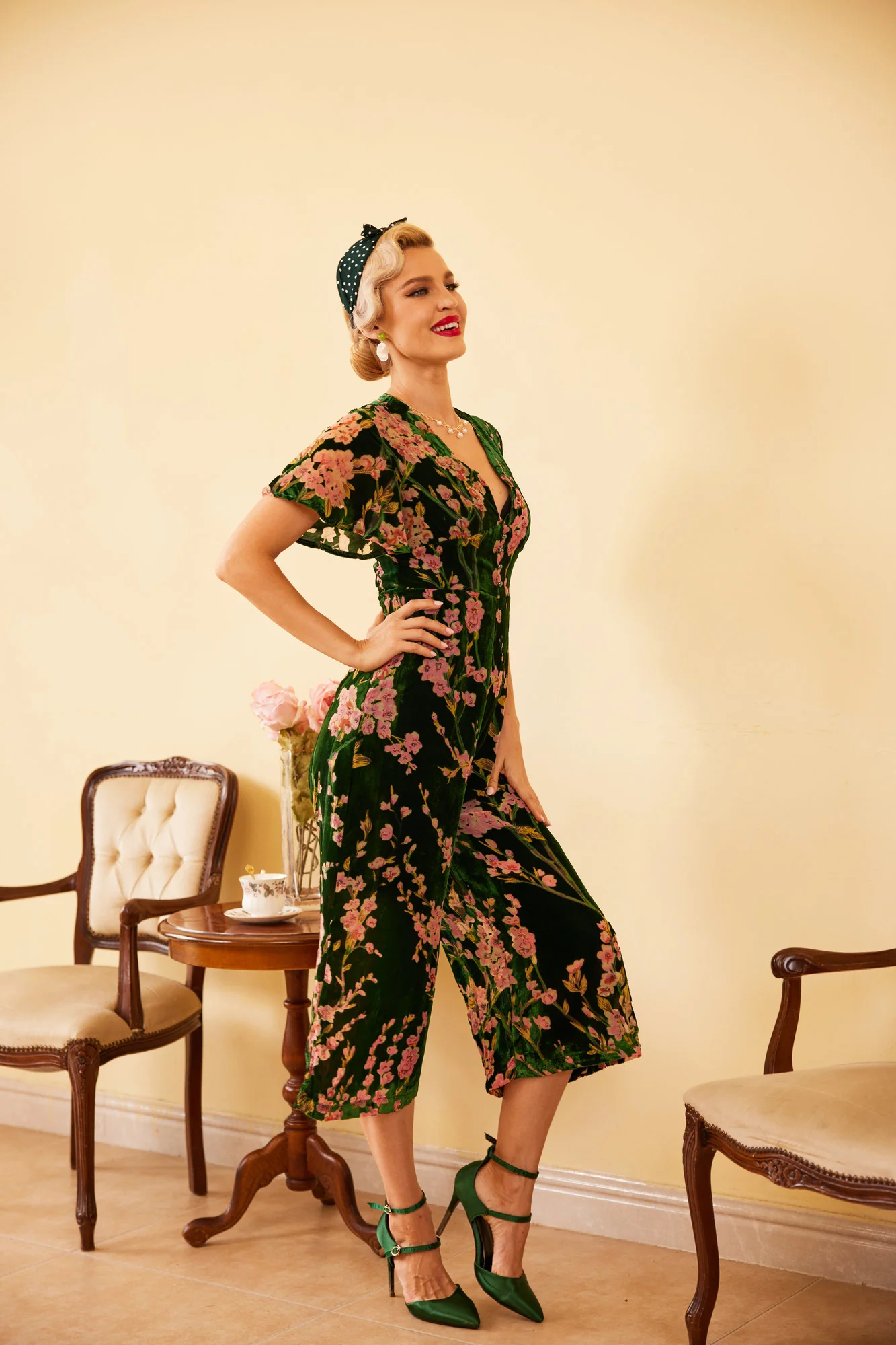 GRÜNER VINTAGE SAMT JUMPSUIT - Image 10