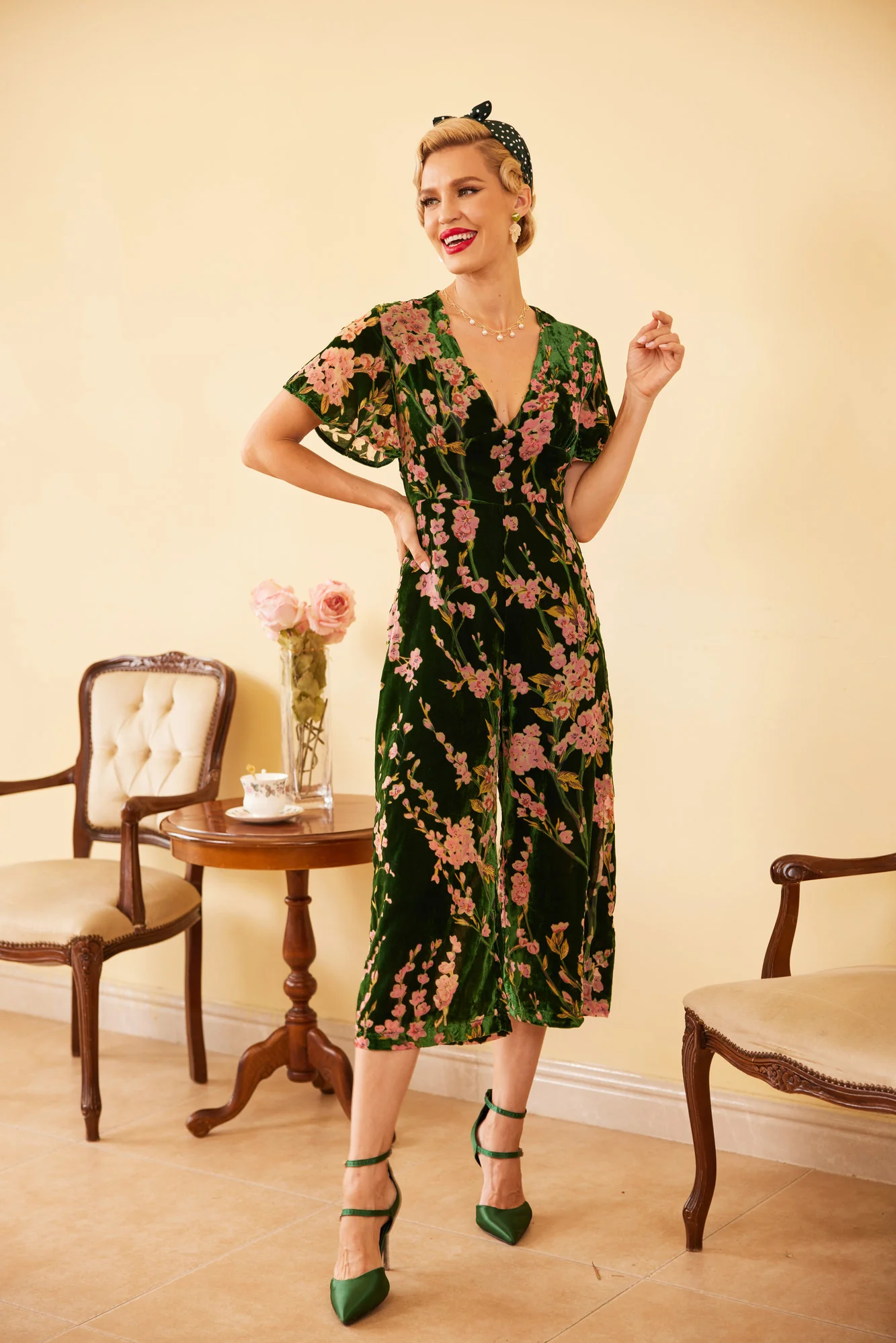 GRÜNER VINTAGE SAMT JUMPSUIT - Image 9