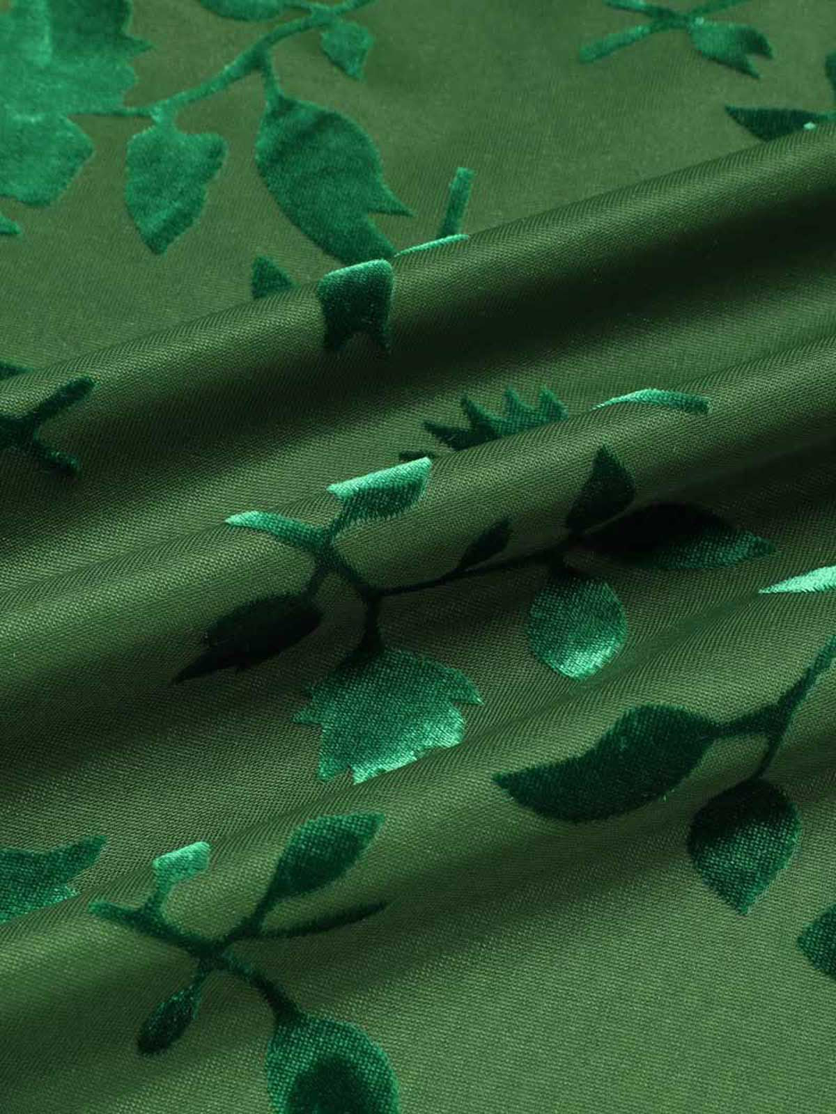 Grün 1930er Vintage Blumen Vintage Kleid - Image 7