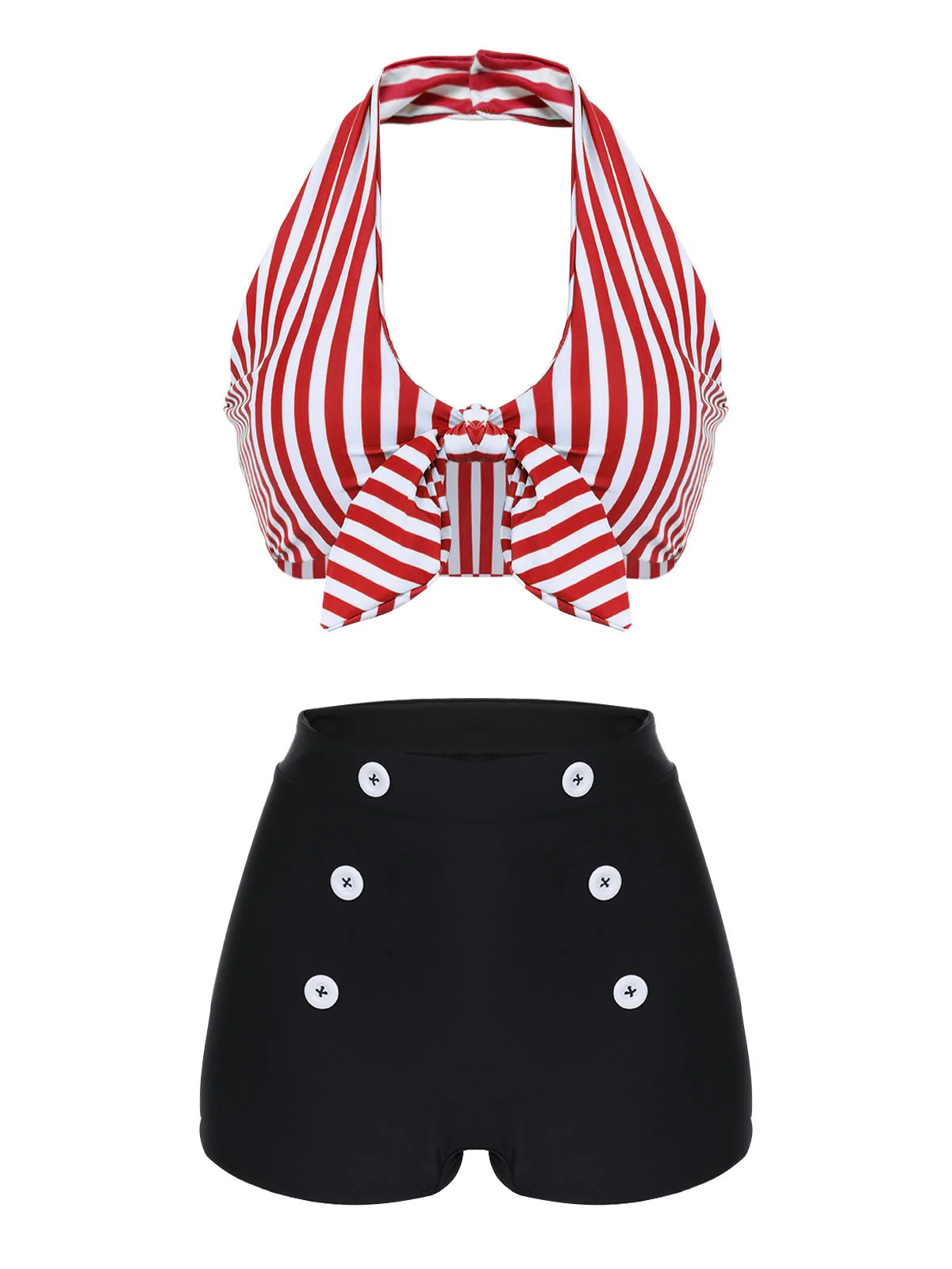 GRÜNES HALFTER STREIFEN BIKINI SET - Image 11