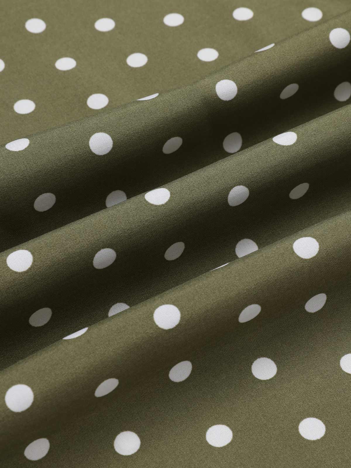 [Vorverkauf] Grün 1930er Polka Dot Gürtel Jumpsuit - Image 6