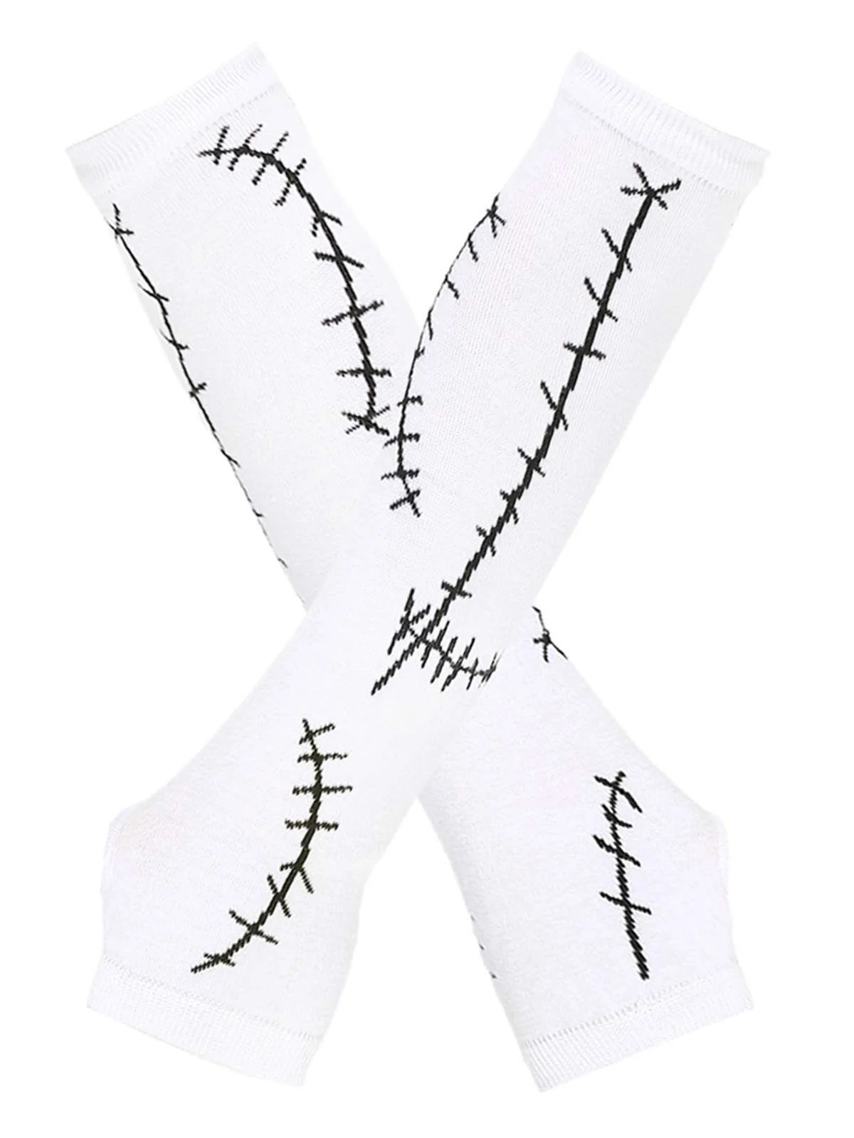 Halloween Genähter Druck Fingerlose Handschuhe & Socken - Image 6