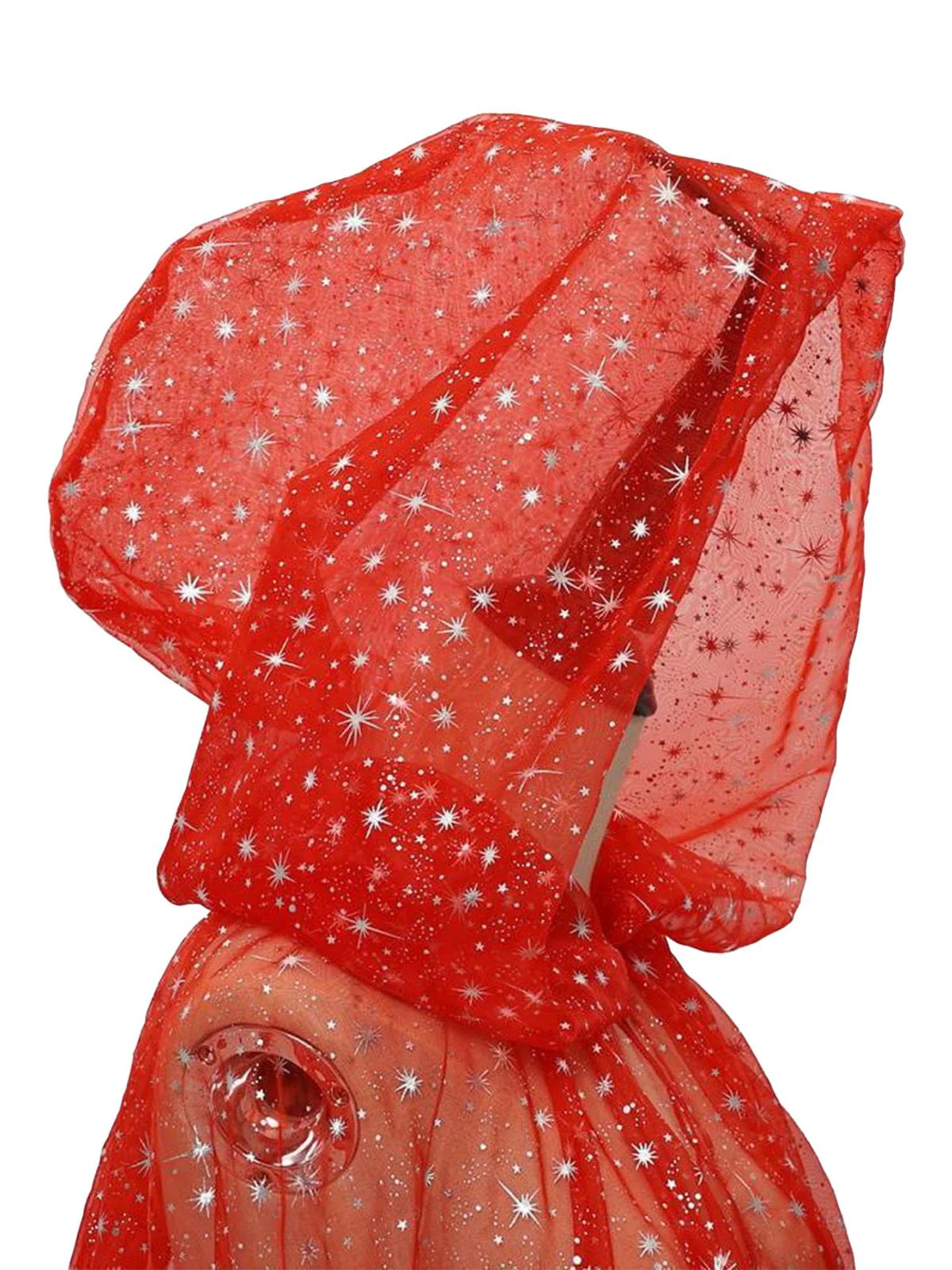 Halloween Gold Foil Hooded Lang Train Cape - Image 4