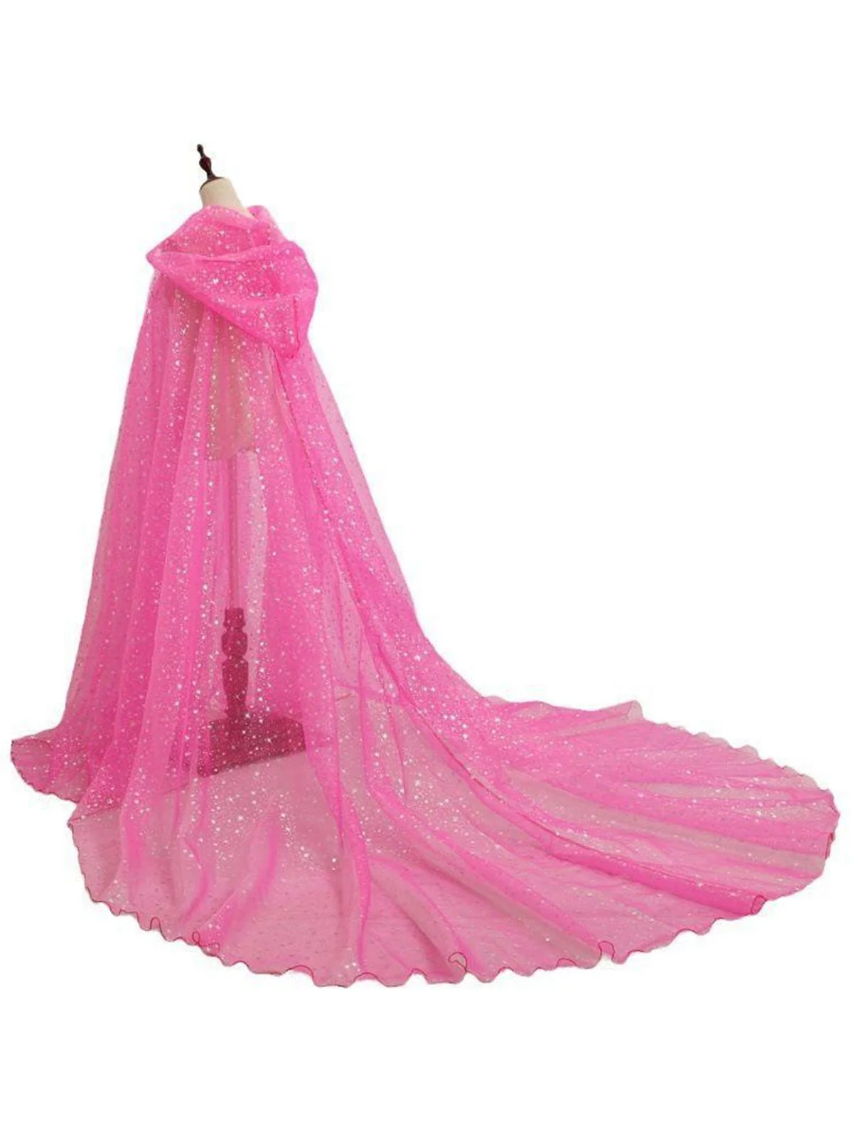 Halloween Gold Foil Hooded Lang Train Cape - Image 6