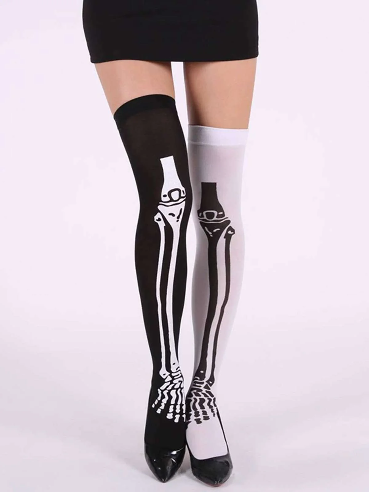 Halloween Gothic Blut Over-Knee Socken - Image 2
