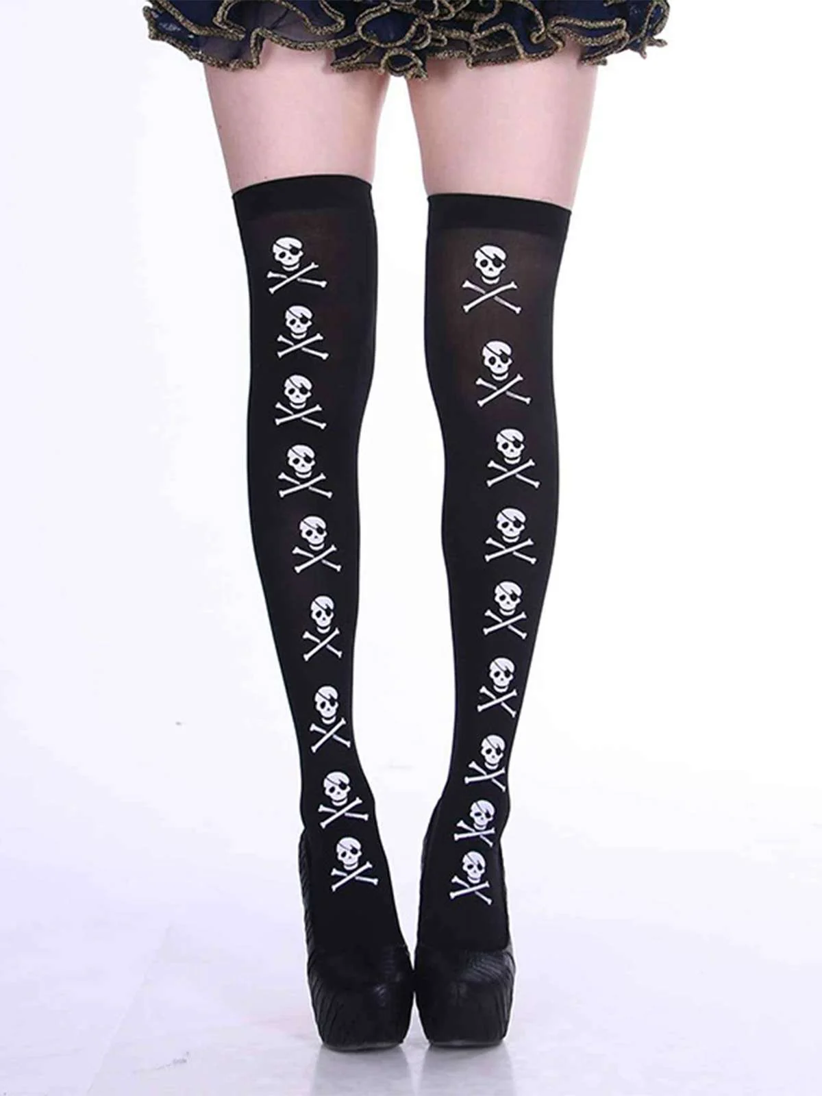 Halloween Gothic Blut Over-Knee Socken - Image 8