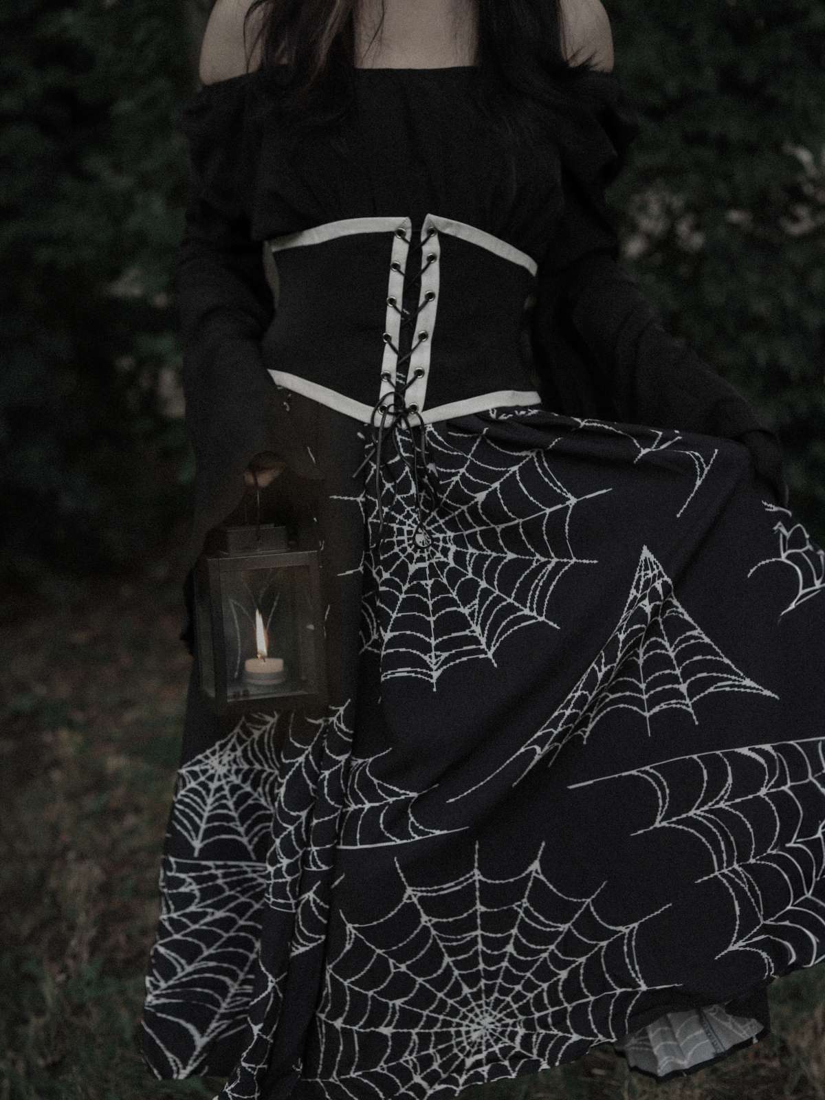 HALLOWEEN GOTHIC SPINNENNETZ SWING KLEID - Image 13