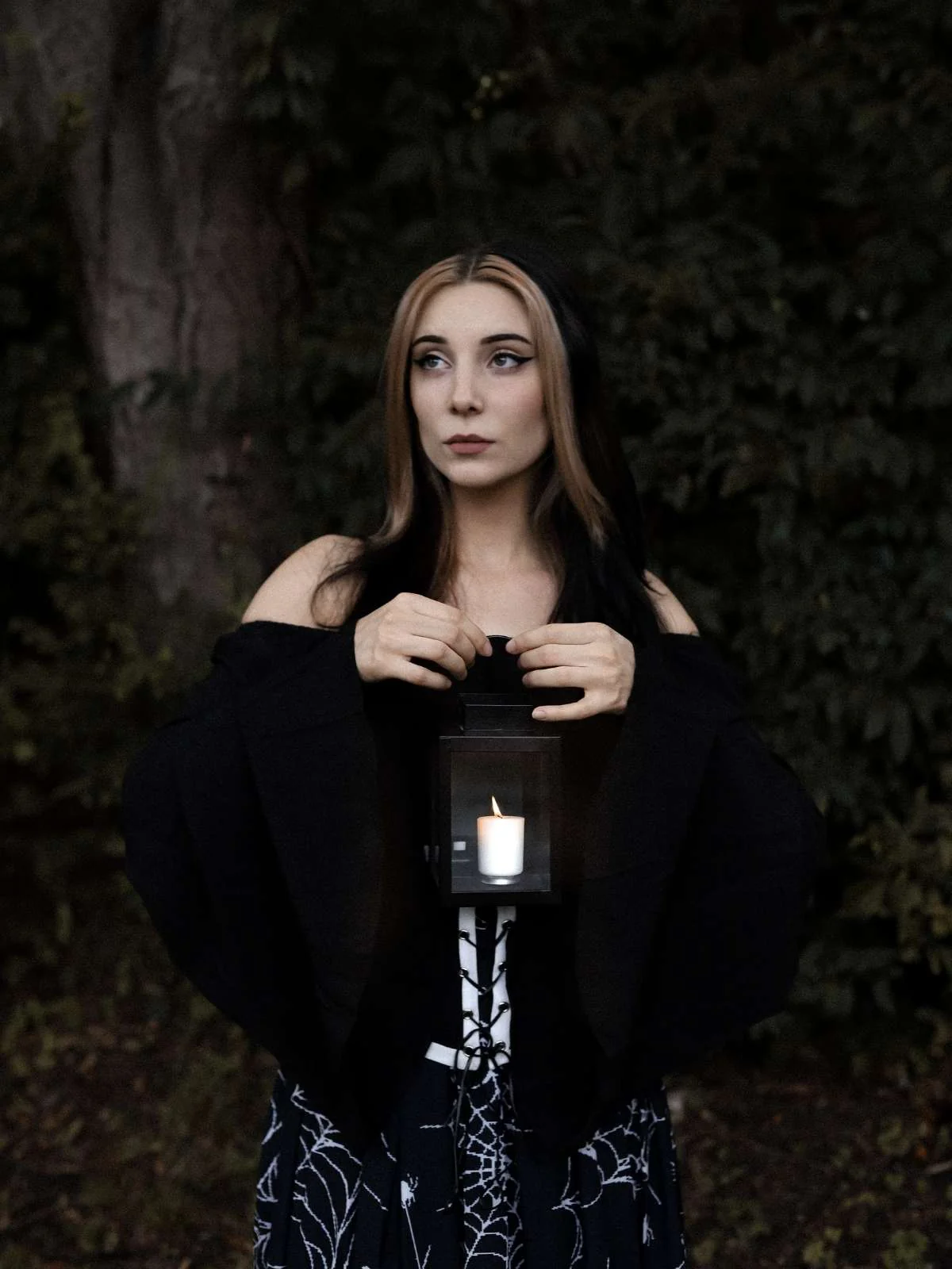 HALLOWEEN GOTHIC SPINNENNETZ SWING KLEID - Image 4