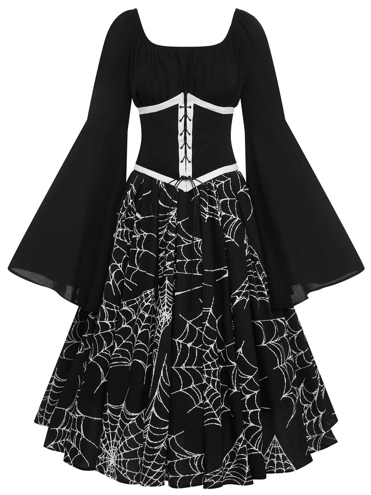 HALLOWEEN GOTHIC SPINNENNETZ SWING KLEID - Image 6