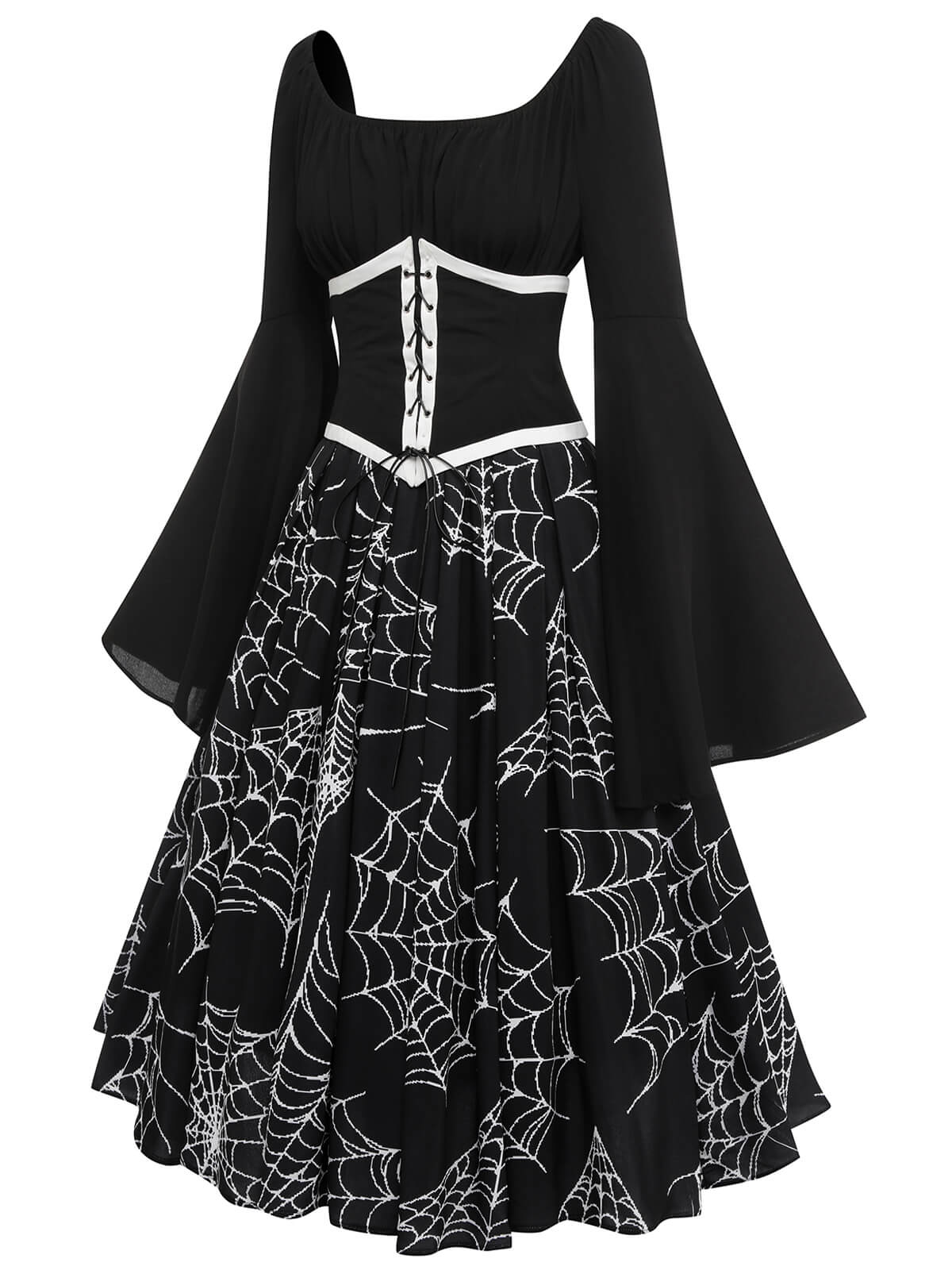 HALLOWEEN GOTHIC SPINNENNETZ SWING KLEID - Image 7